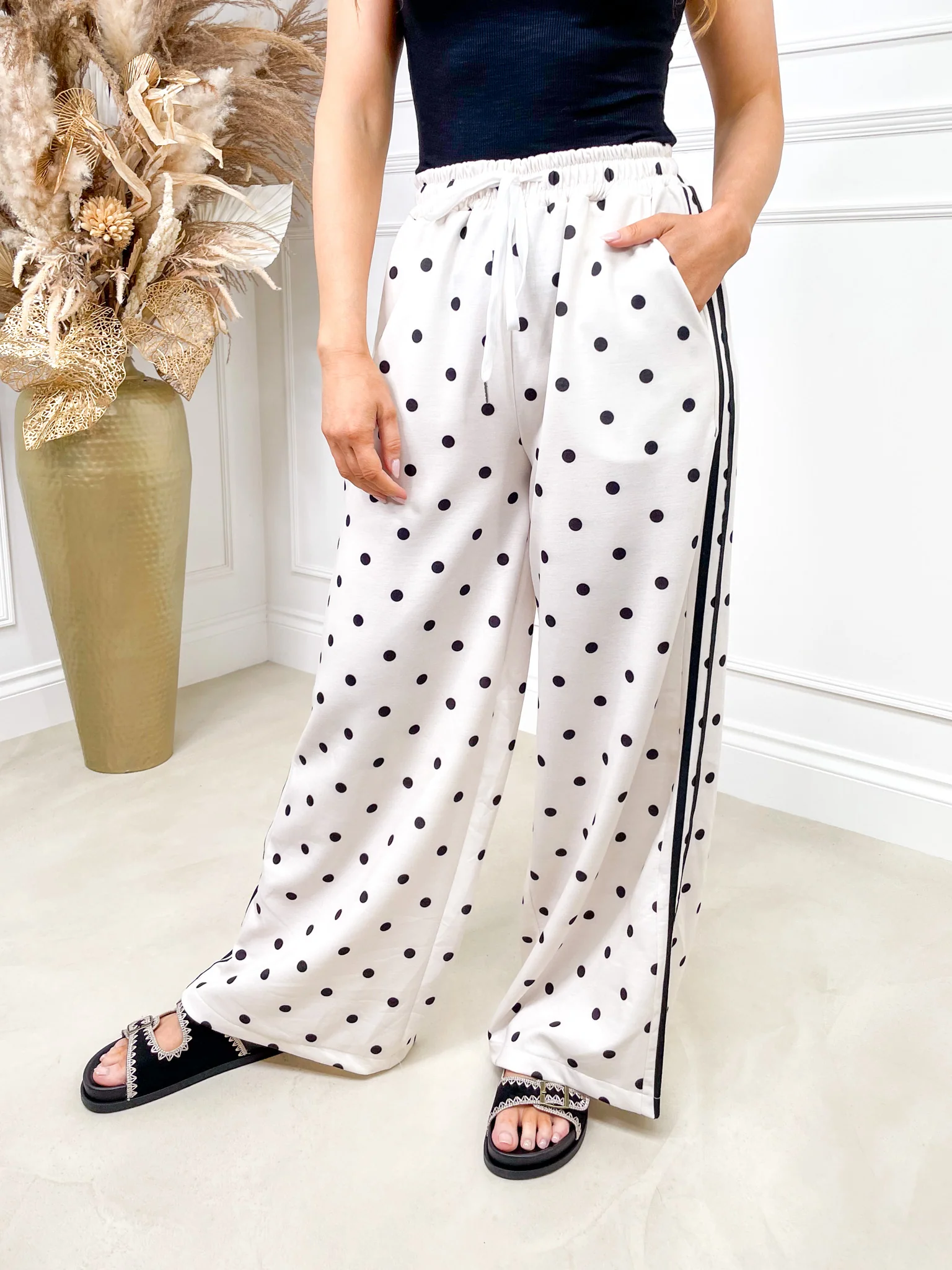 Abbie Polka Jogger - White - Image 2