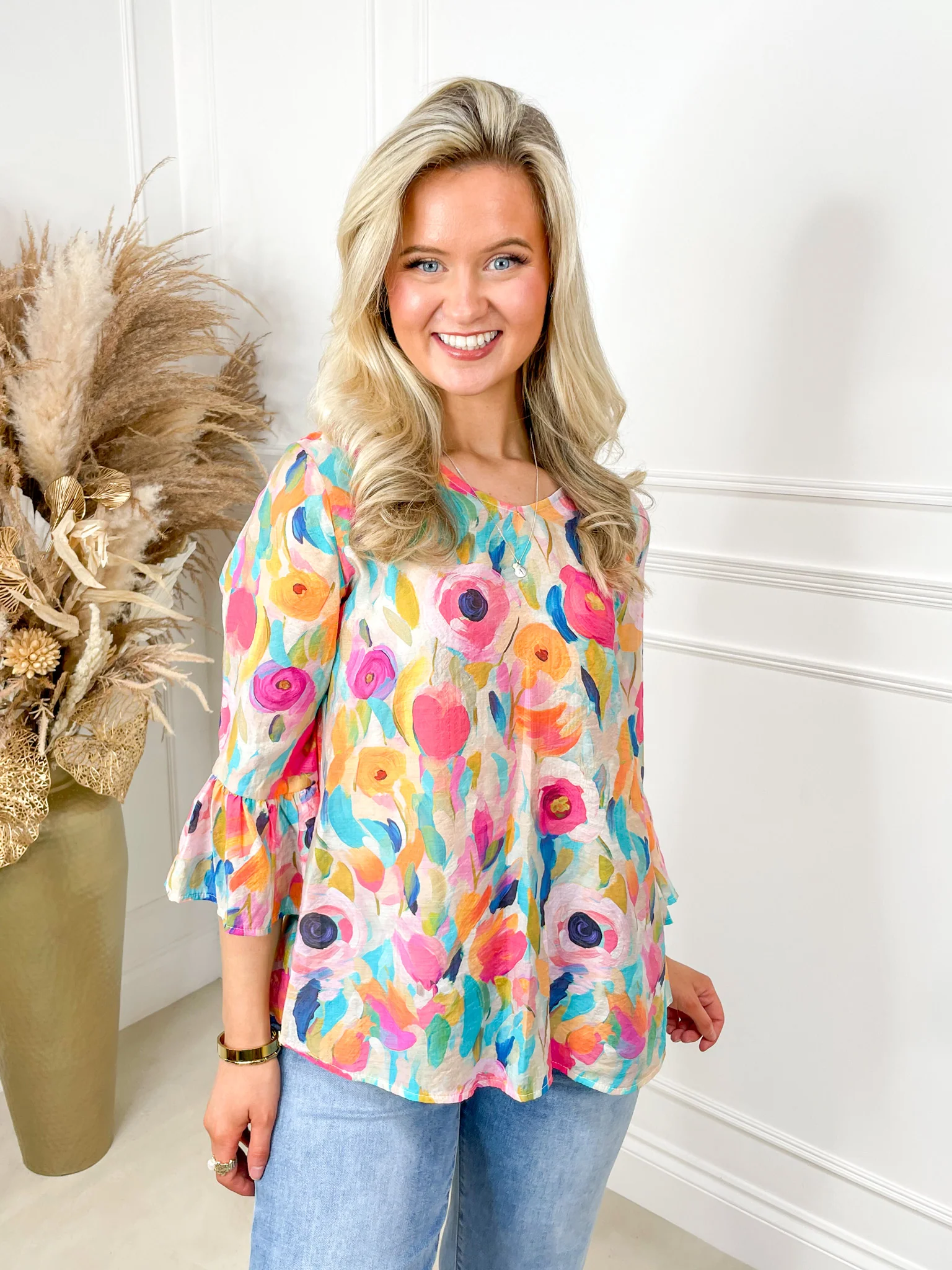 Abigail Top - Bold Multi Floral - Image 4