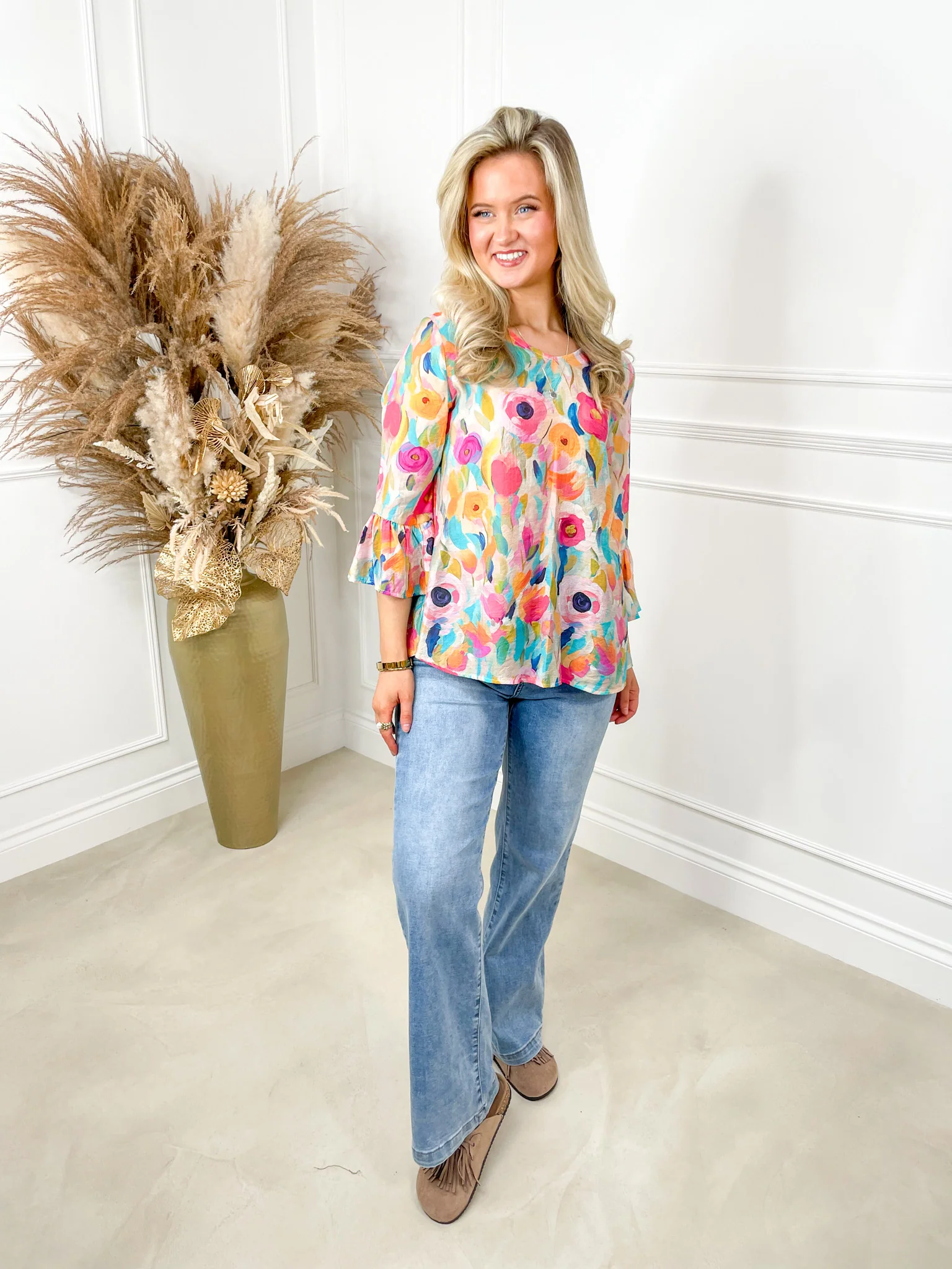 Abigail Top - Bold Multi Floral - Image 5