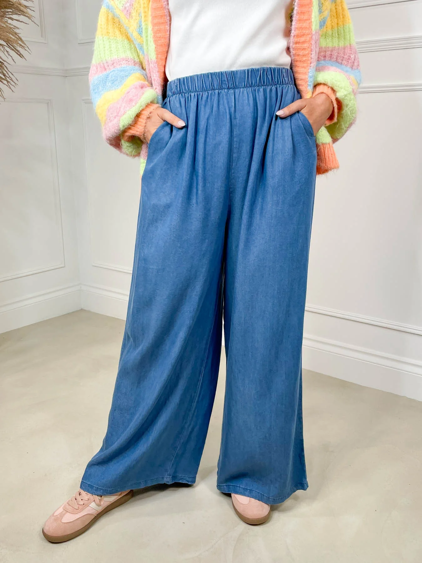 Ada Denim Wide Leg Trouser