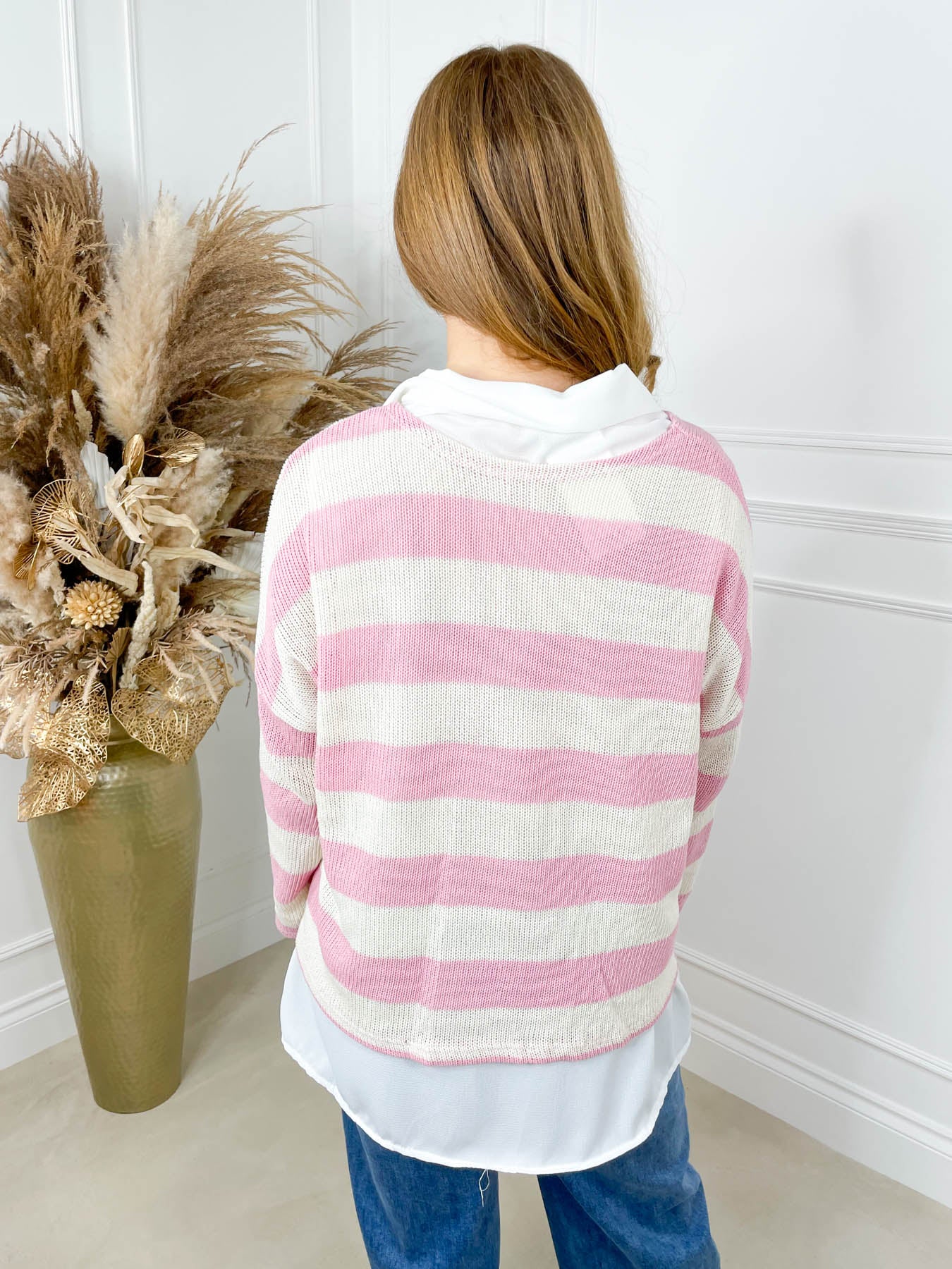 Alyssa Two Piece Stripe Knit - Pink - Image 5