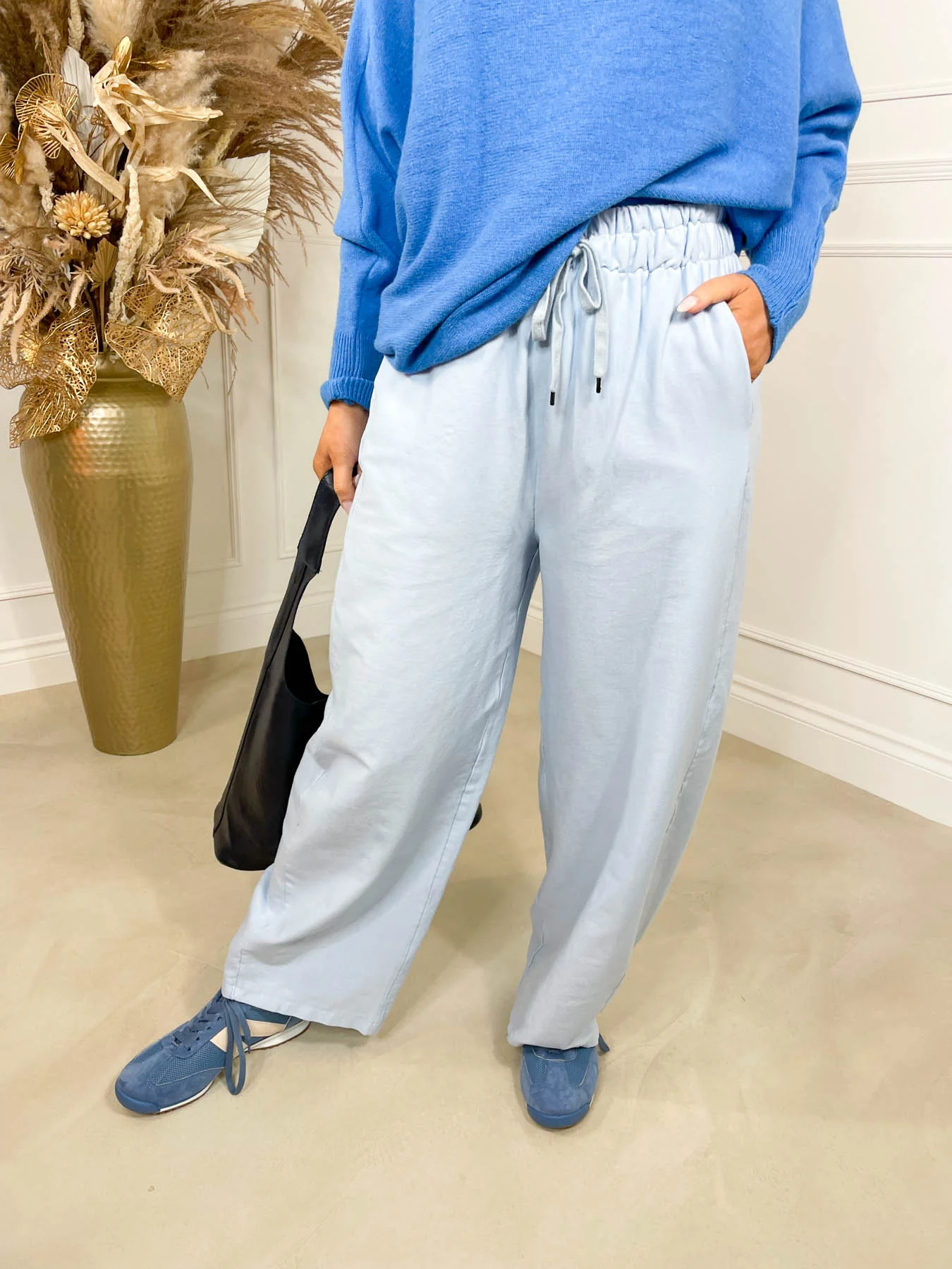 Barrel Leg Magic Pant - Blue - Image 2