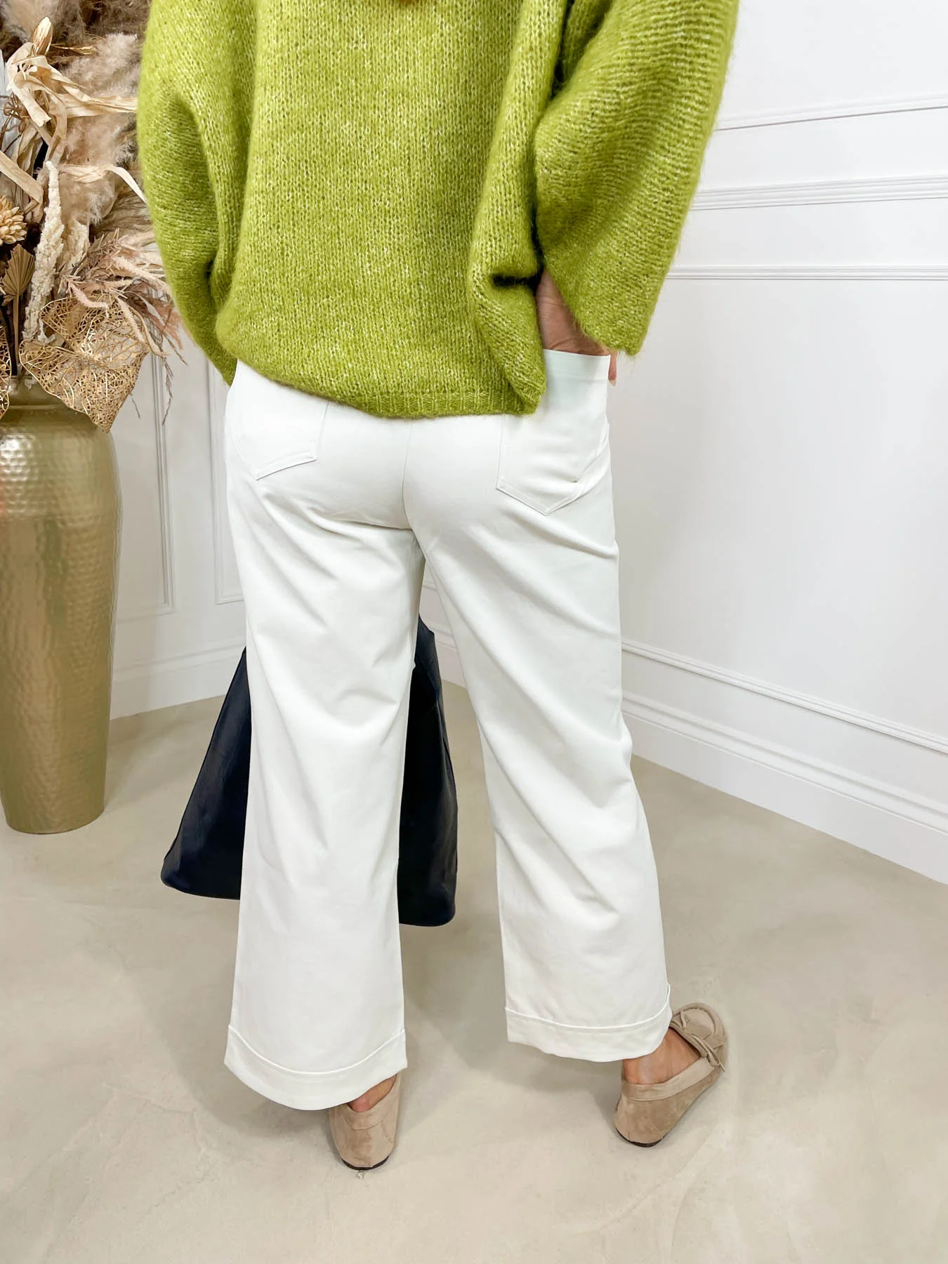 Arlo Belted Trouser - White - Image 5
