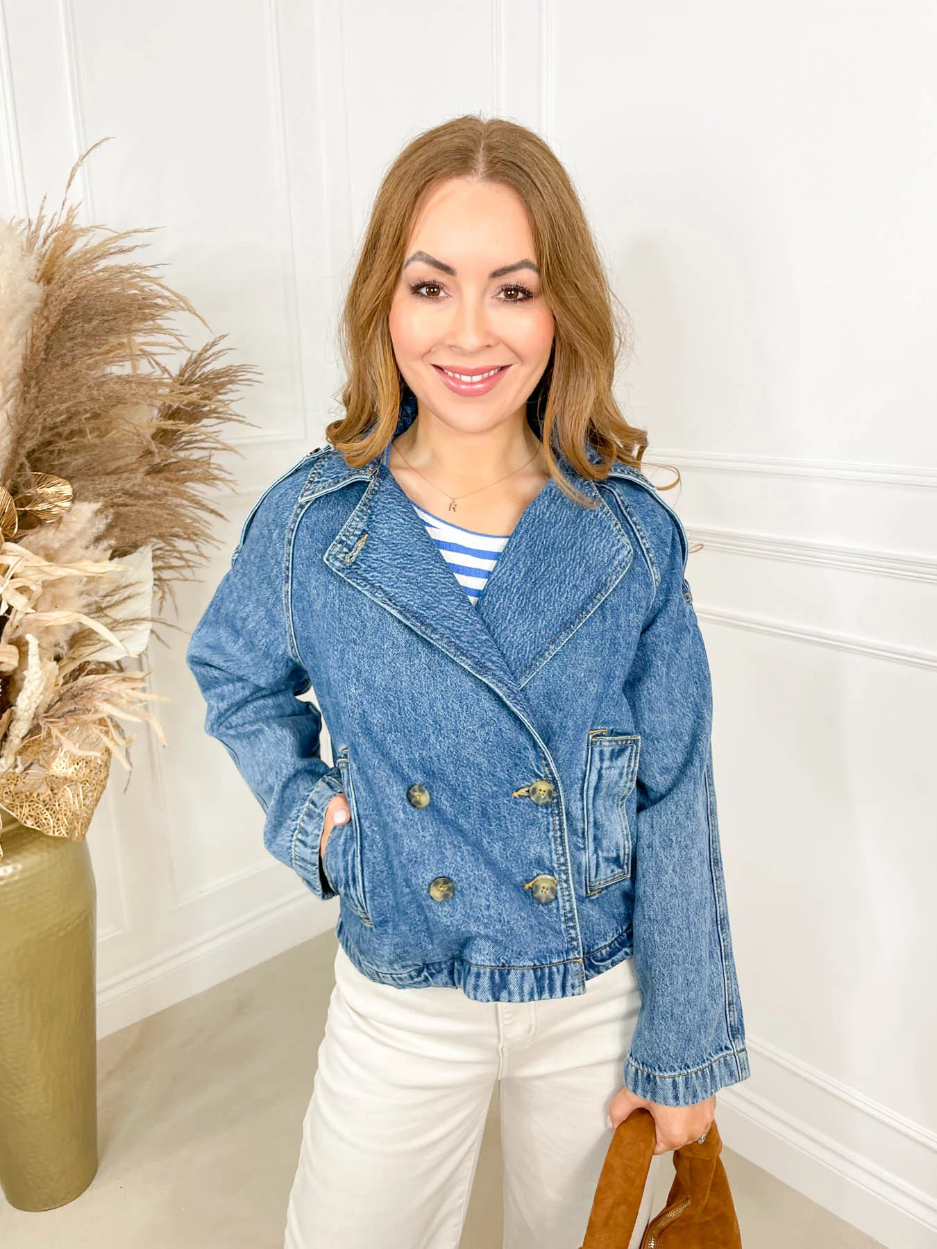 Darcy Denim Trench Jacket - Image 8