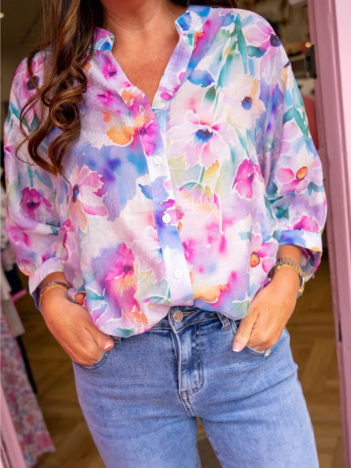 Elsie Blouse - Floral Watercolour - Image 3