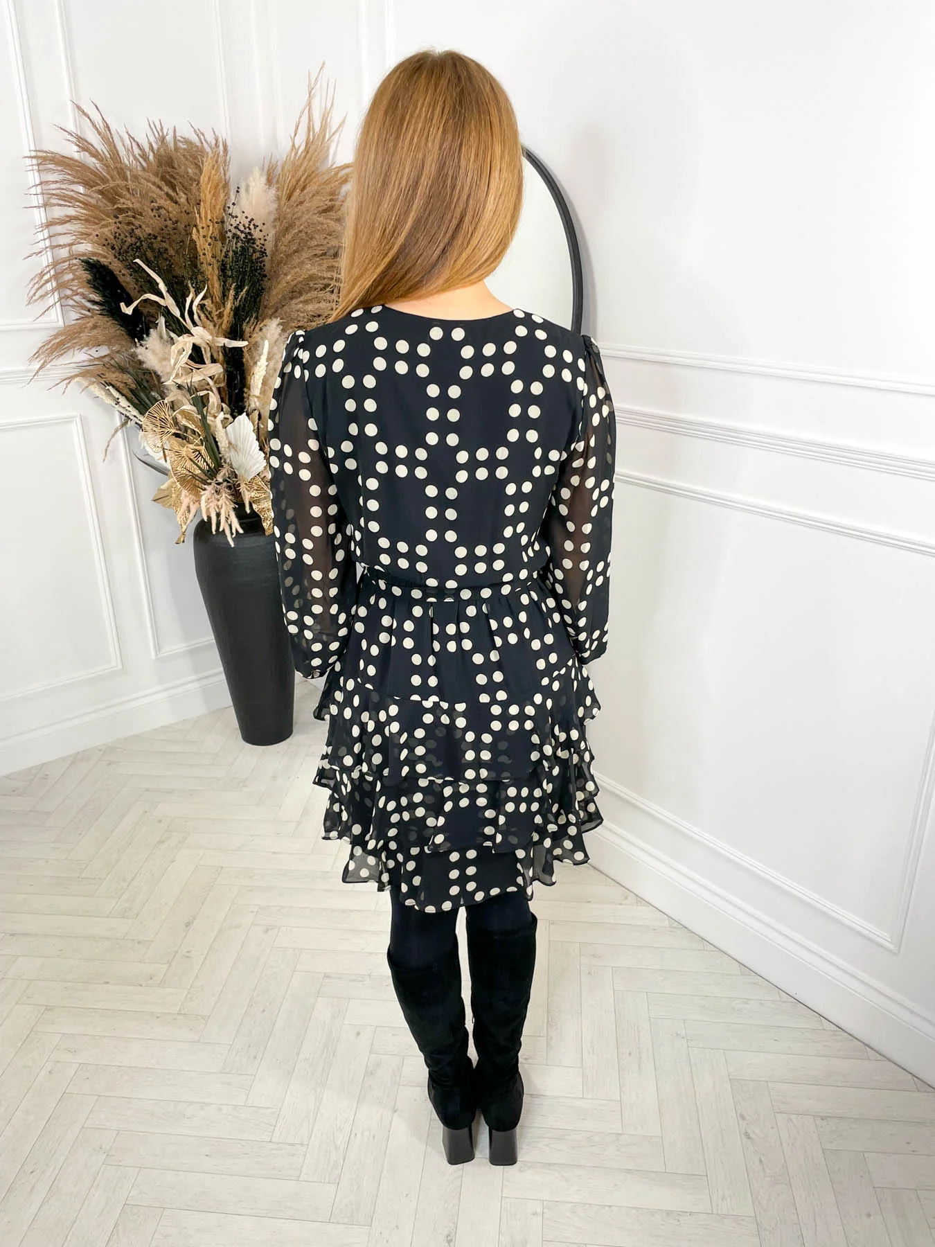 Erin Dress- Black Polka Dot - Image 6