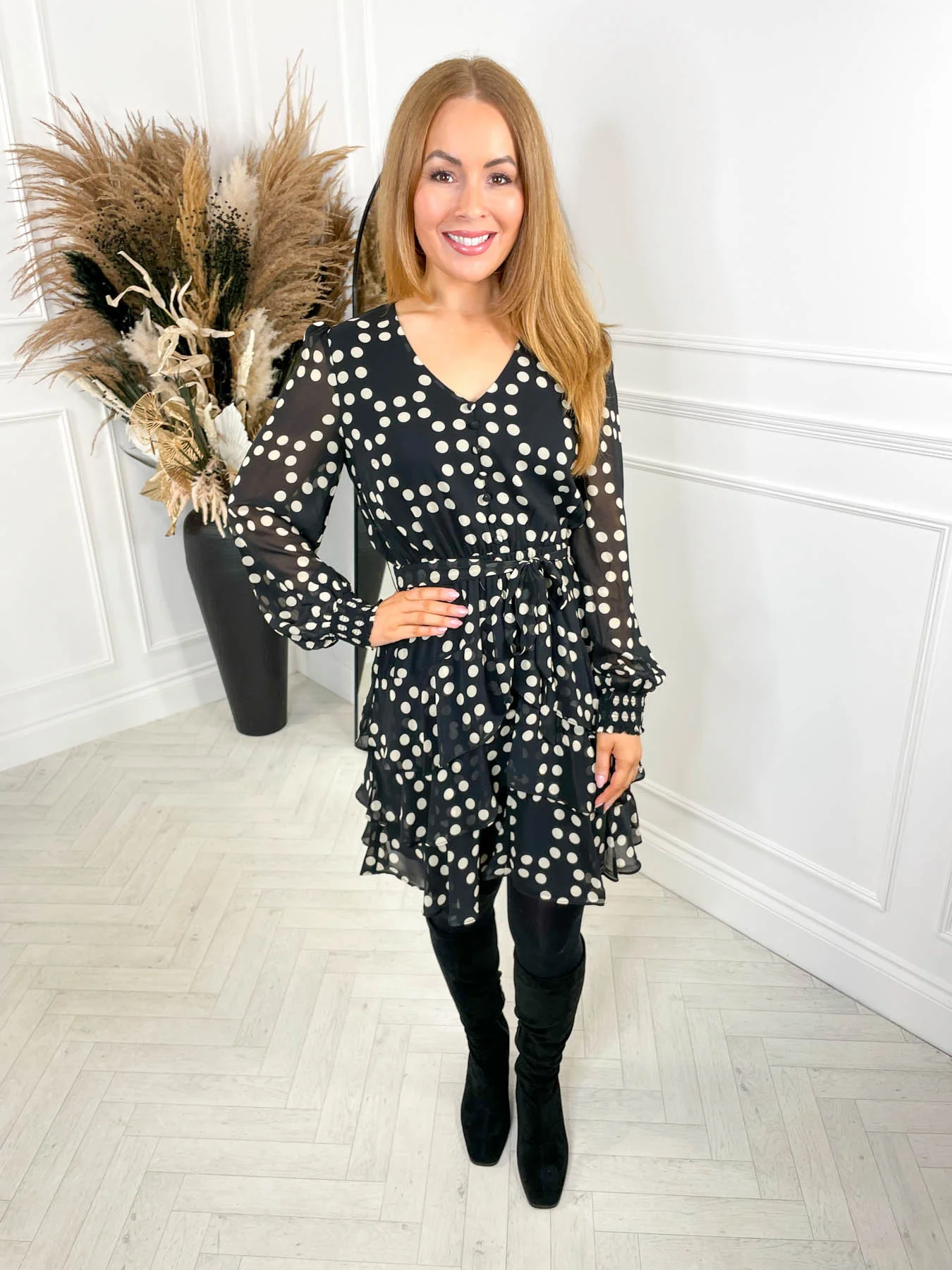 Erin Dress- Black Polka Dot - Image 9