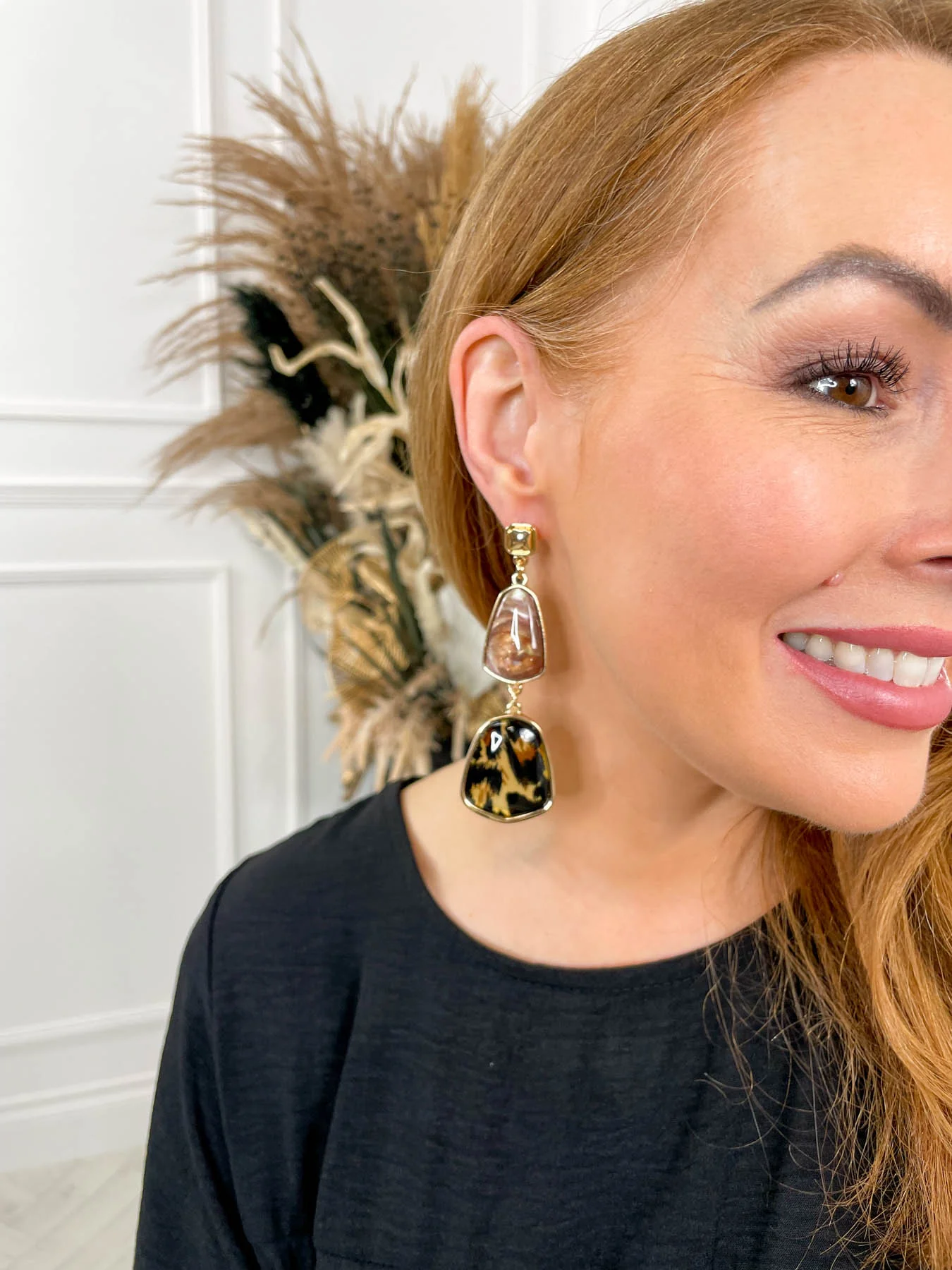 Esme Earrings - Brown - Image 2