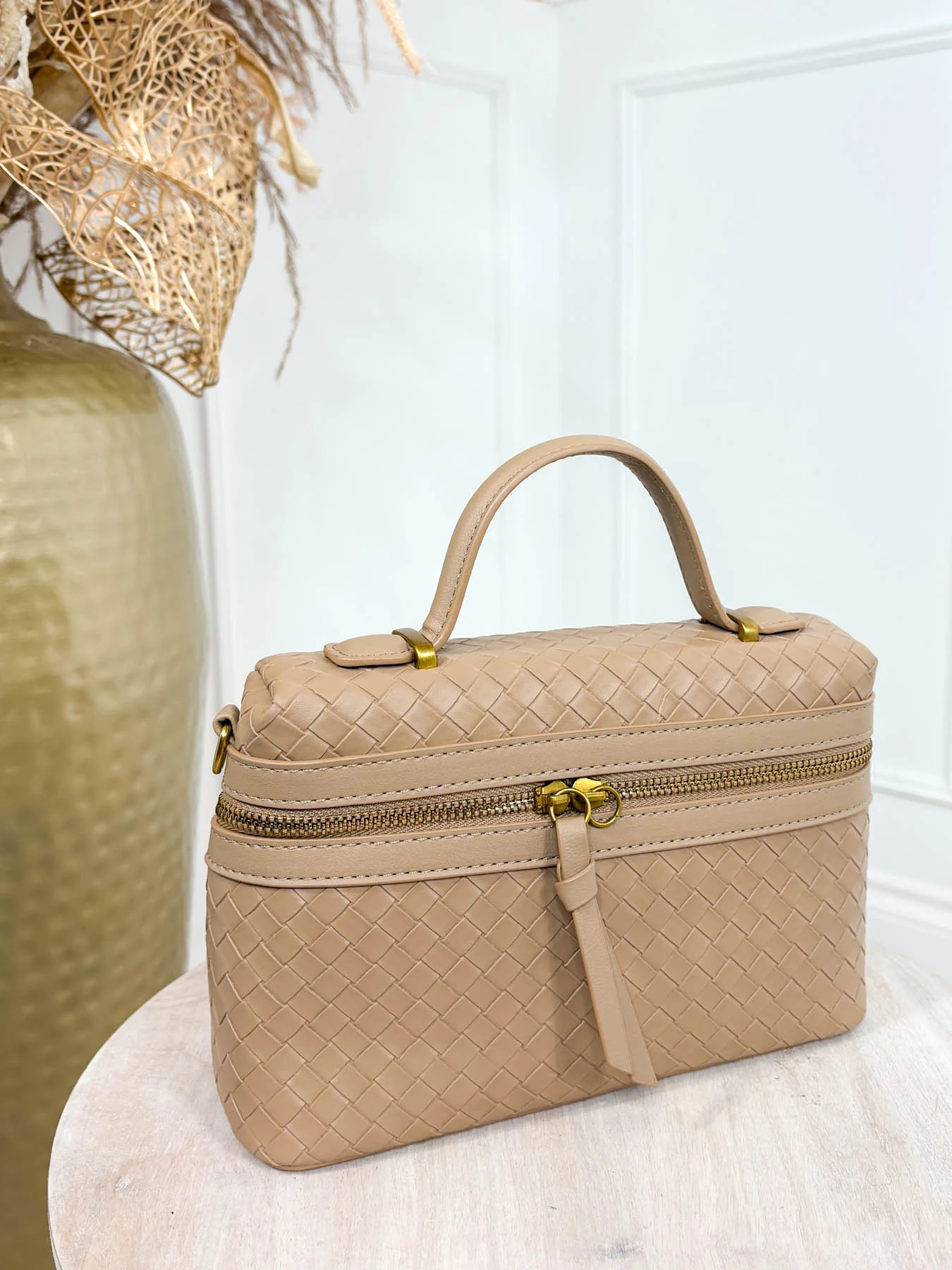 Jade Woven Bag - Beige - Image 2