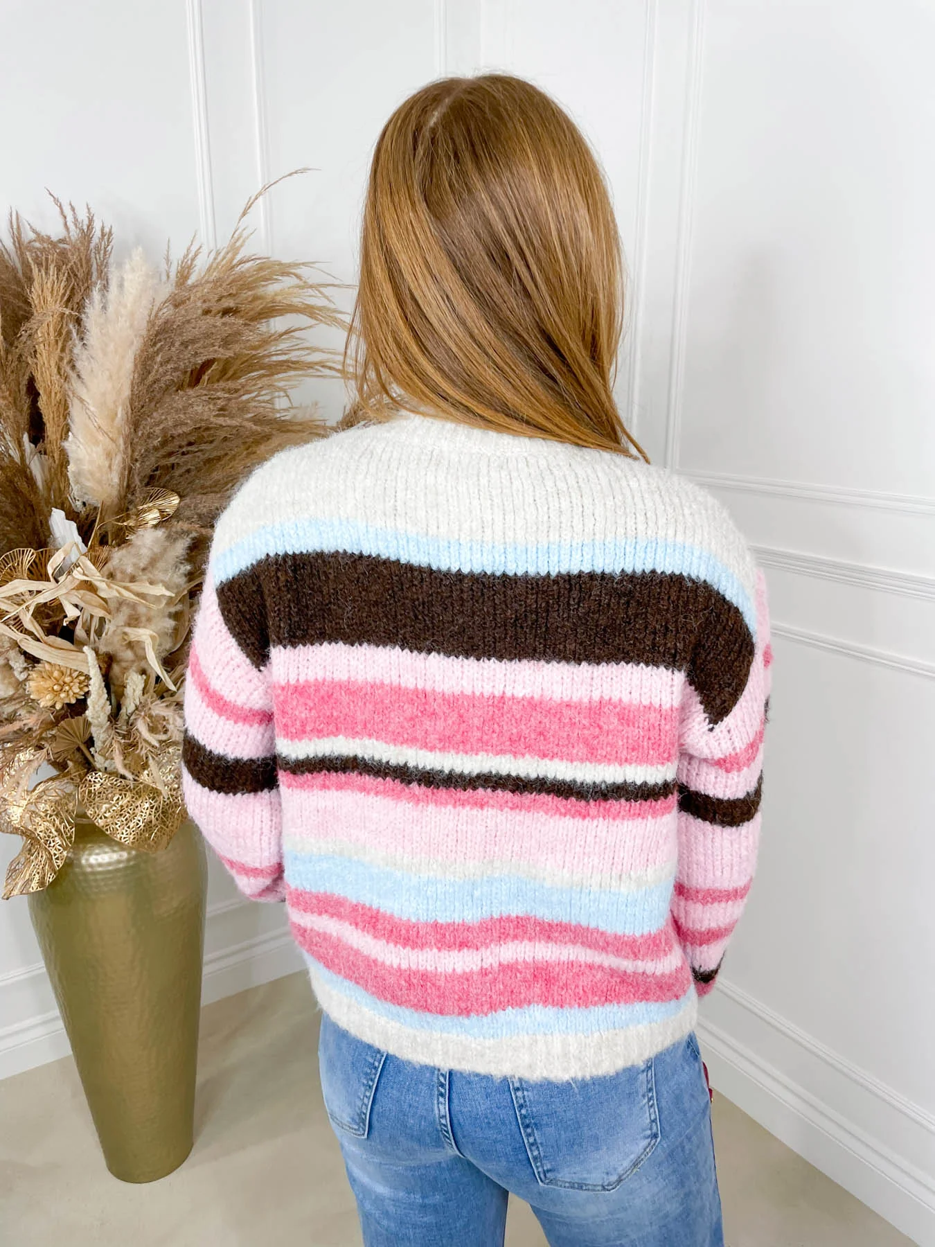 Janie Gemstone Cardigan - Multi Stripe - Image 6