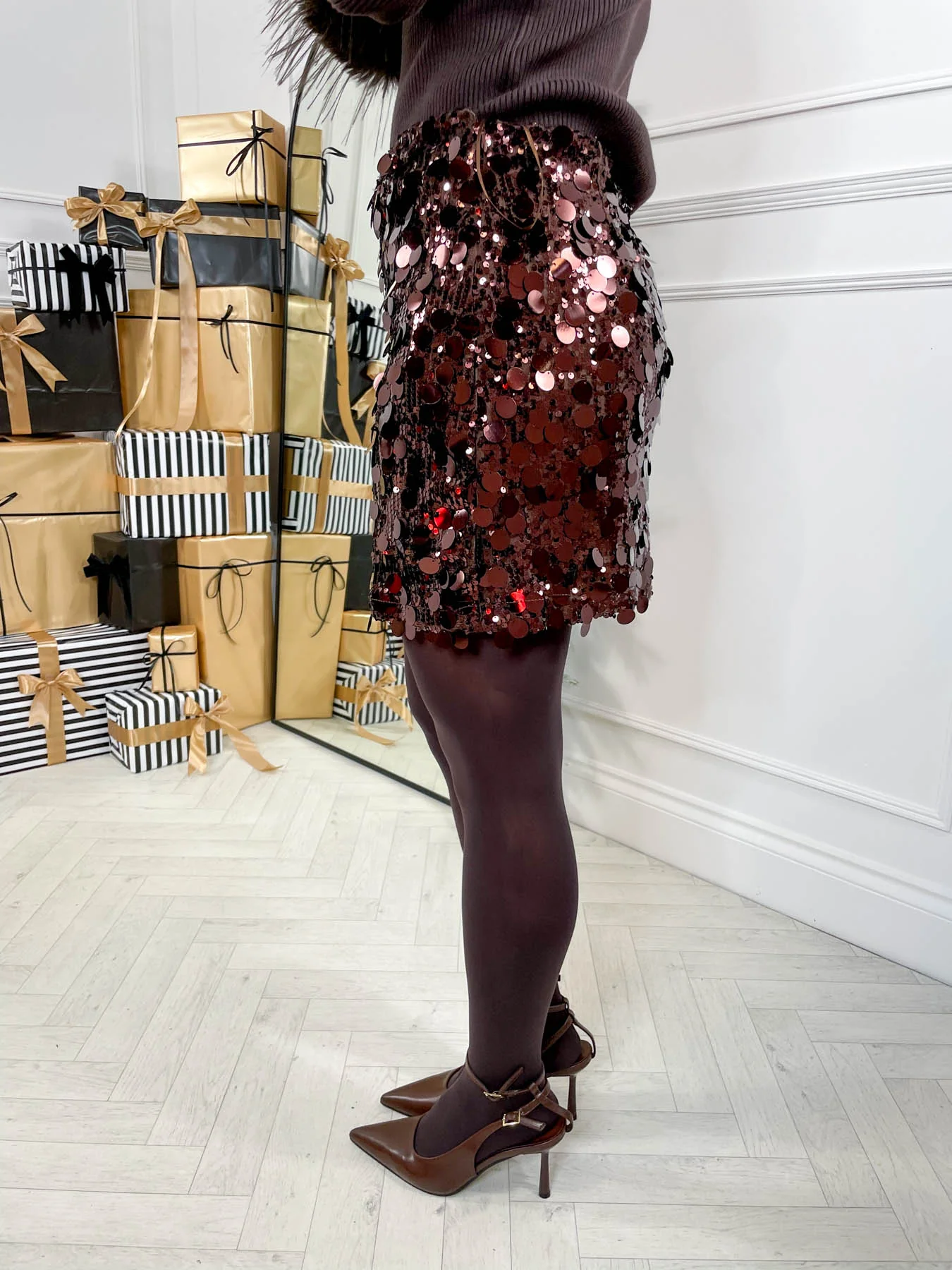 Joy Mini Skirt - Chocolate - Image 4