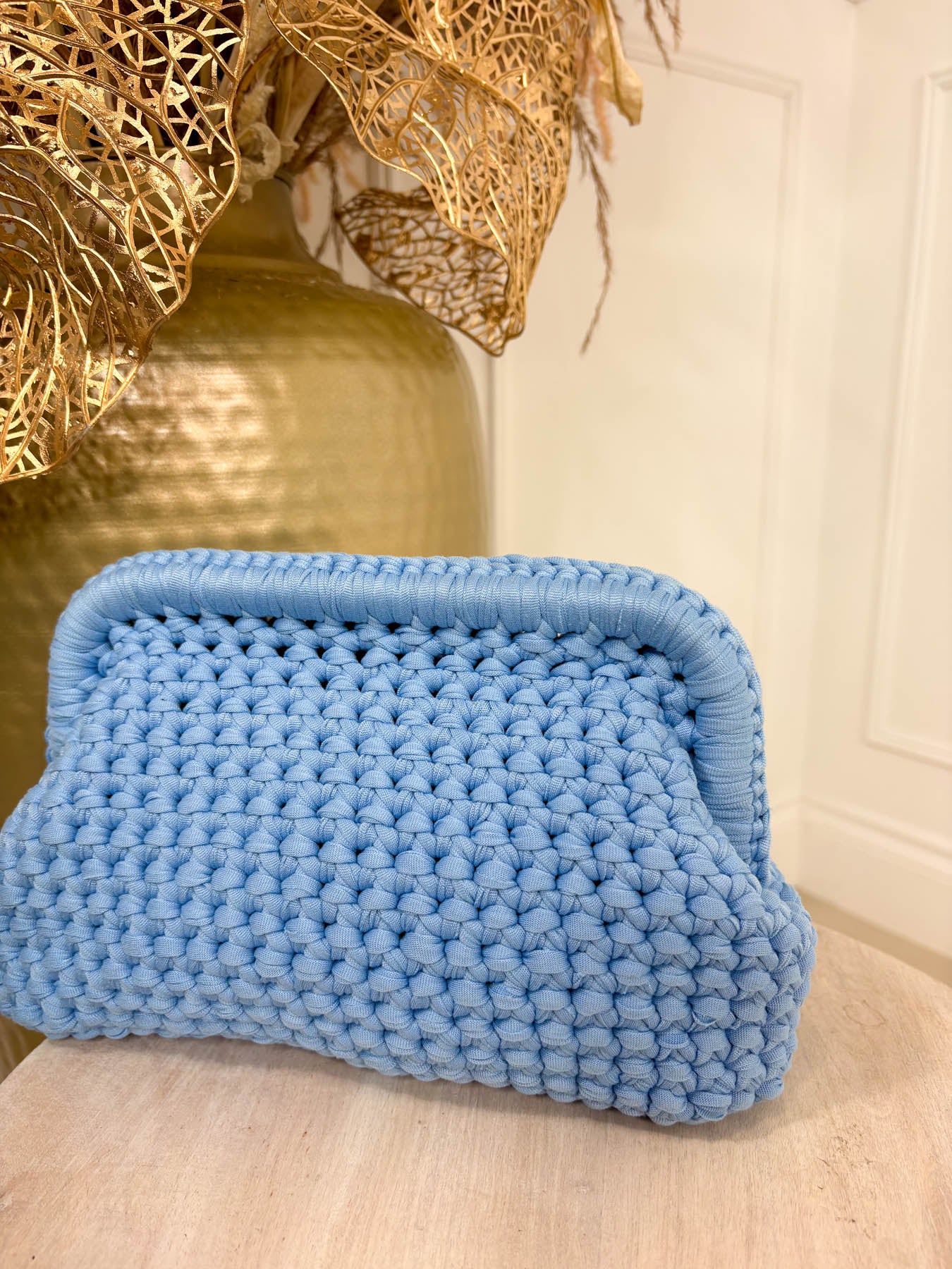 Kai Woven Clutch - Blue - Image 3