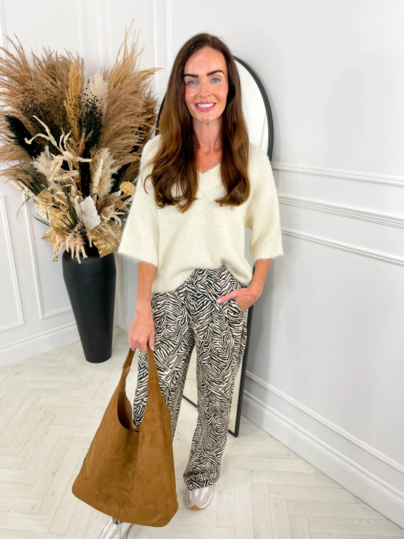 Kaitlin Trousers- Zebra Print - Image 3