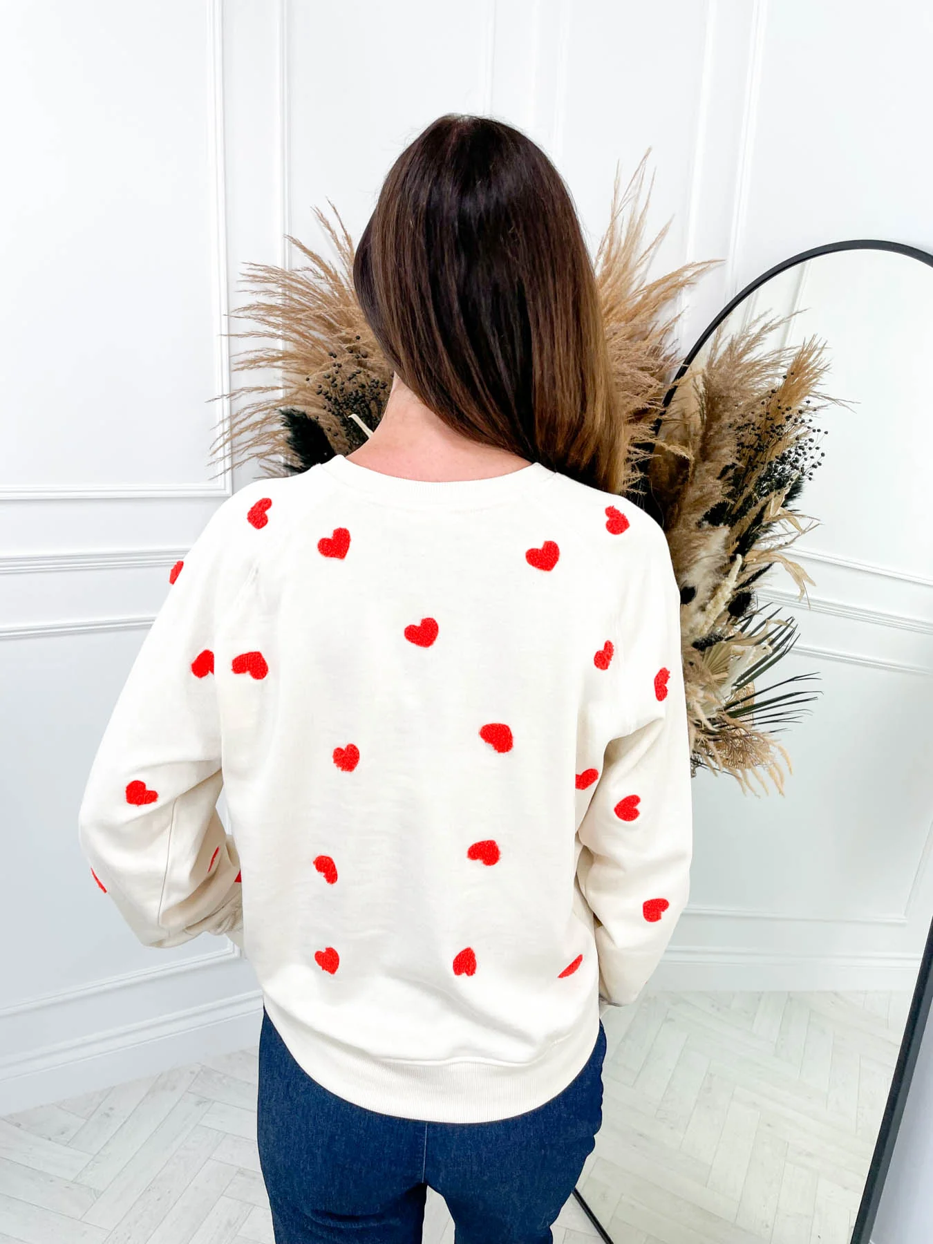 Kasa Sweatshirt - Orange Heart Print - Image 7