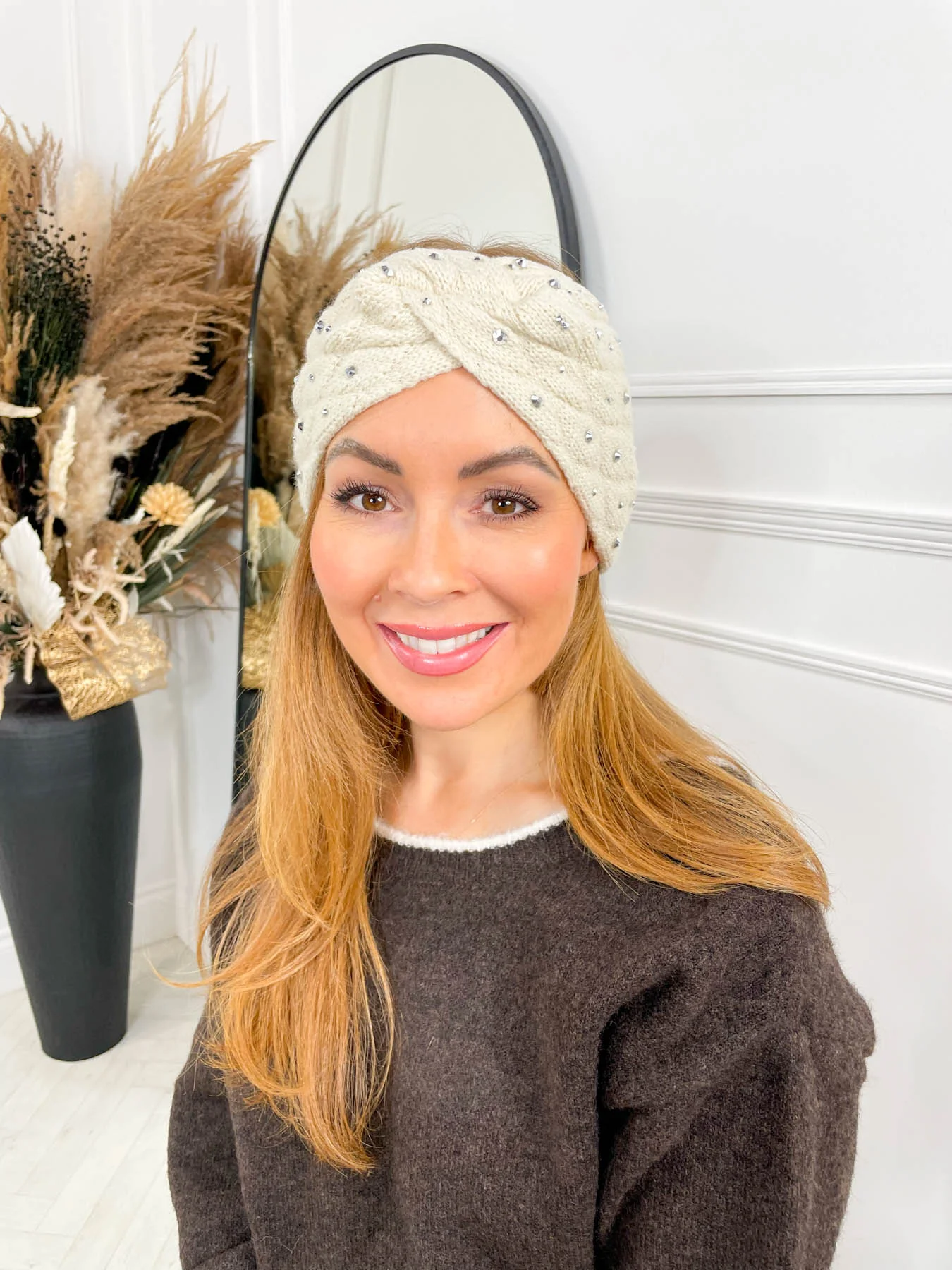 Kassey Knitted Headband - Cream - Image 3