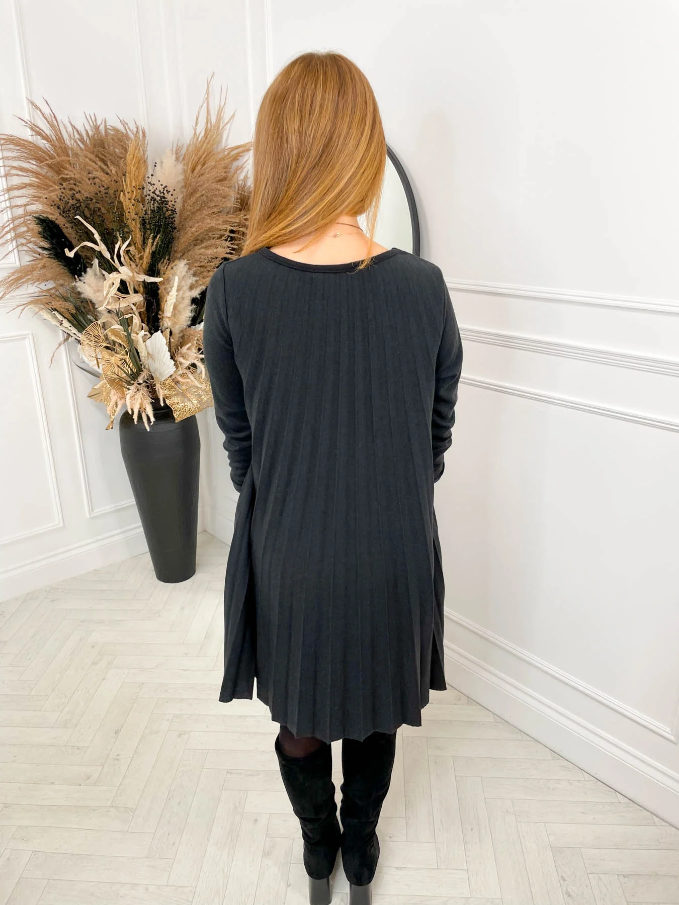 Katie Knitted Dress - Black - Image 5