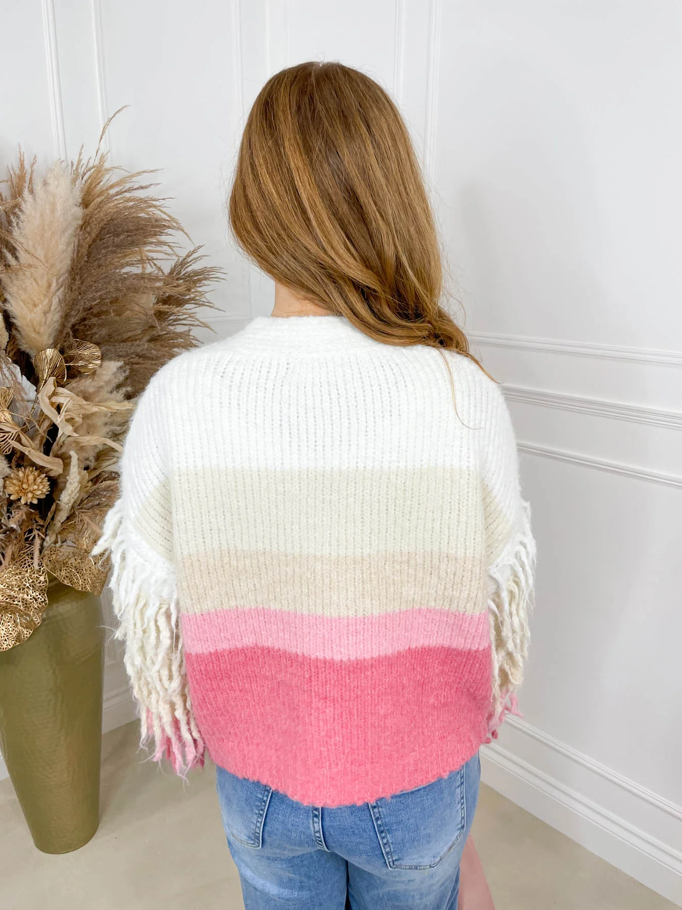 Lily Fringe Cardigan - Pink - Image 8