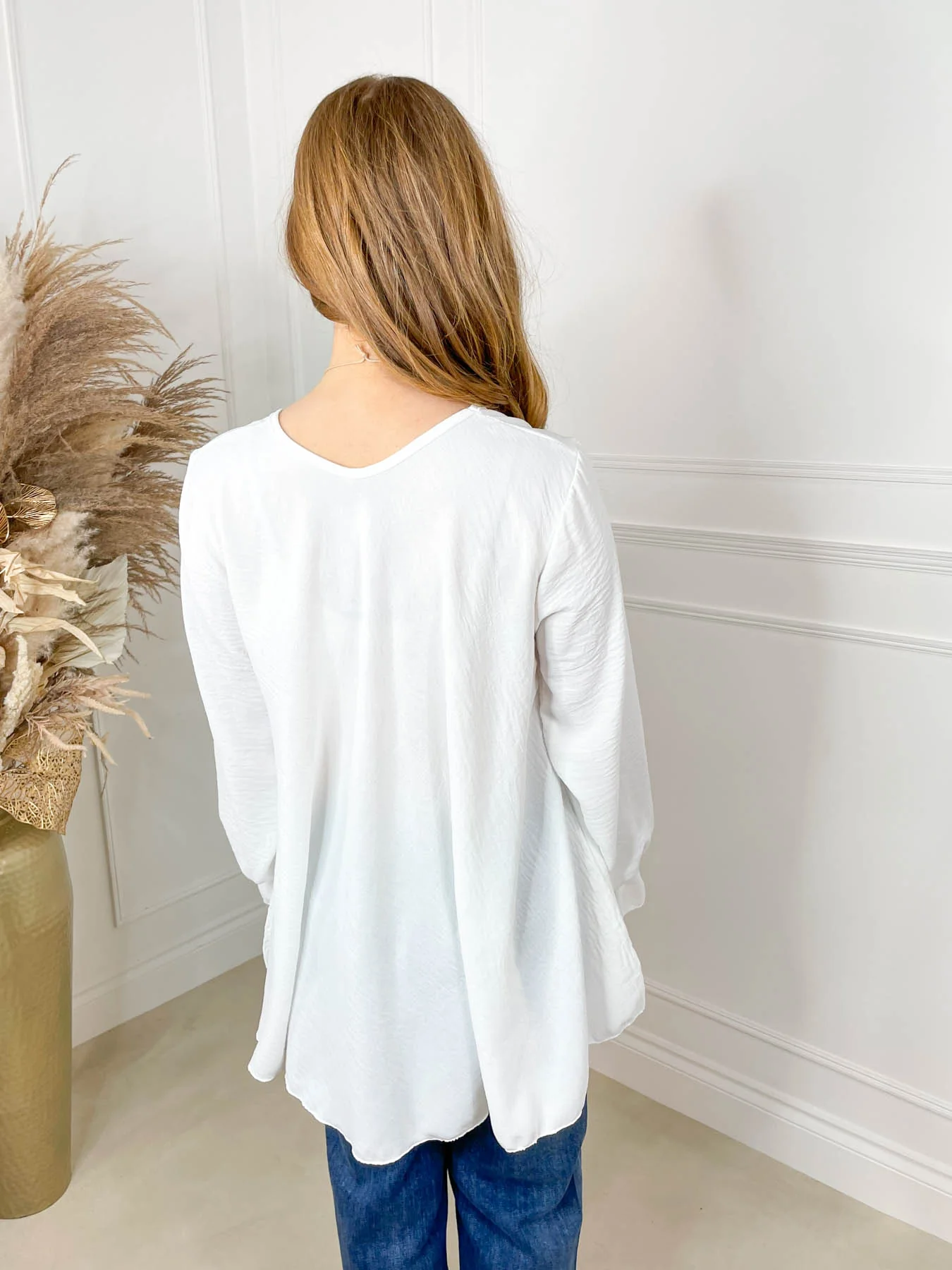 Livia Necklace Blouse - White - Image 5