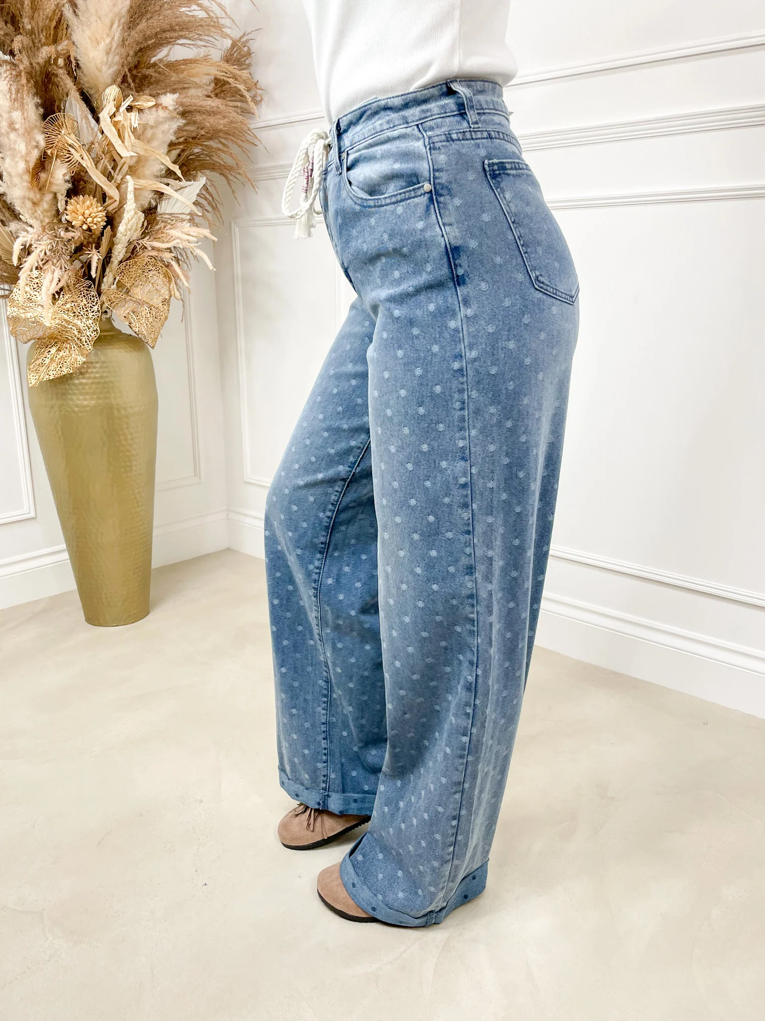 Lola Polka Wide Leg Jean - Image 4