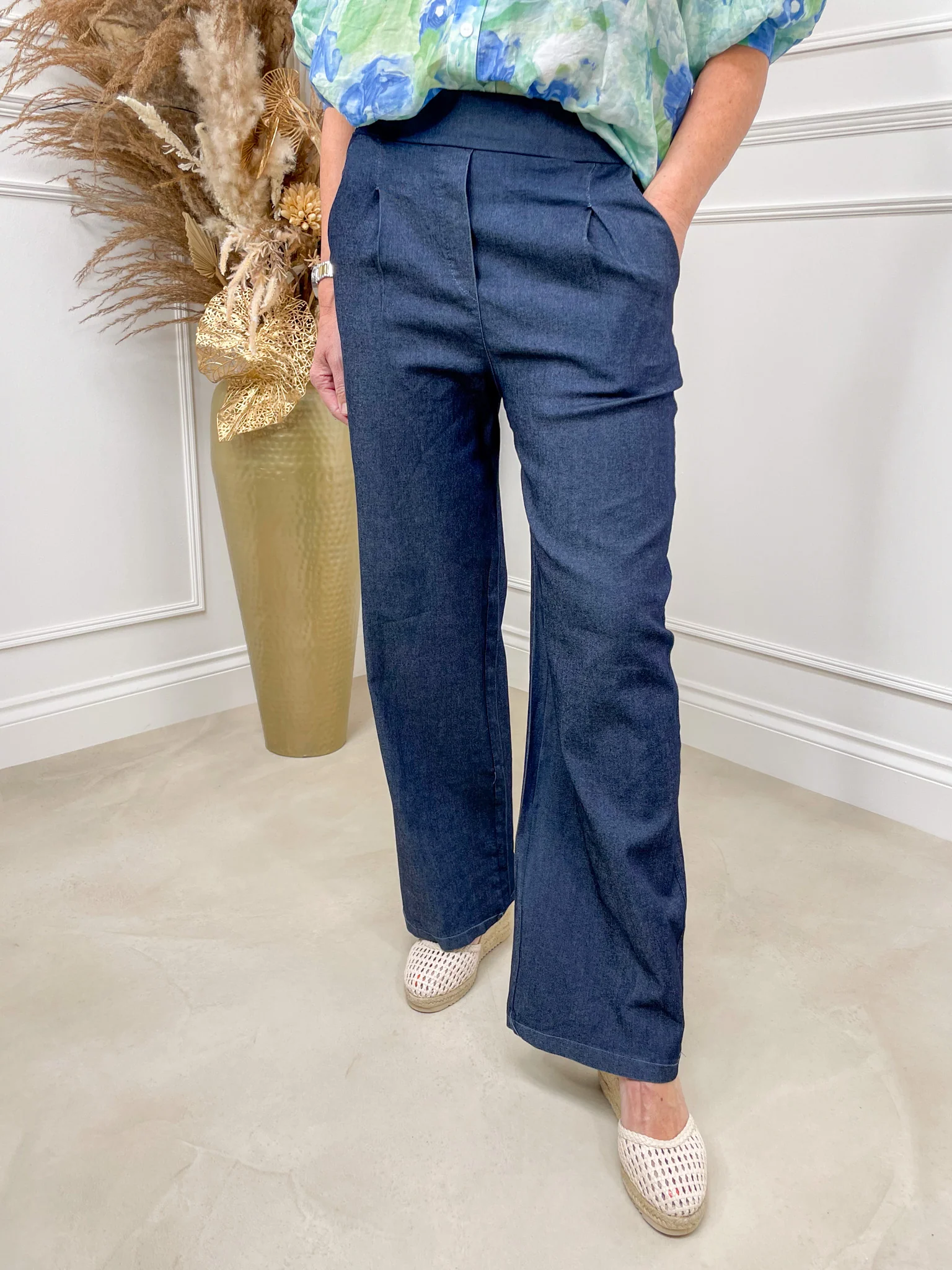Magic Wide Leg Pants - Dark Denim