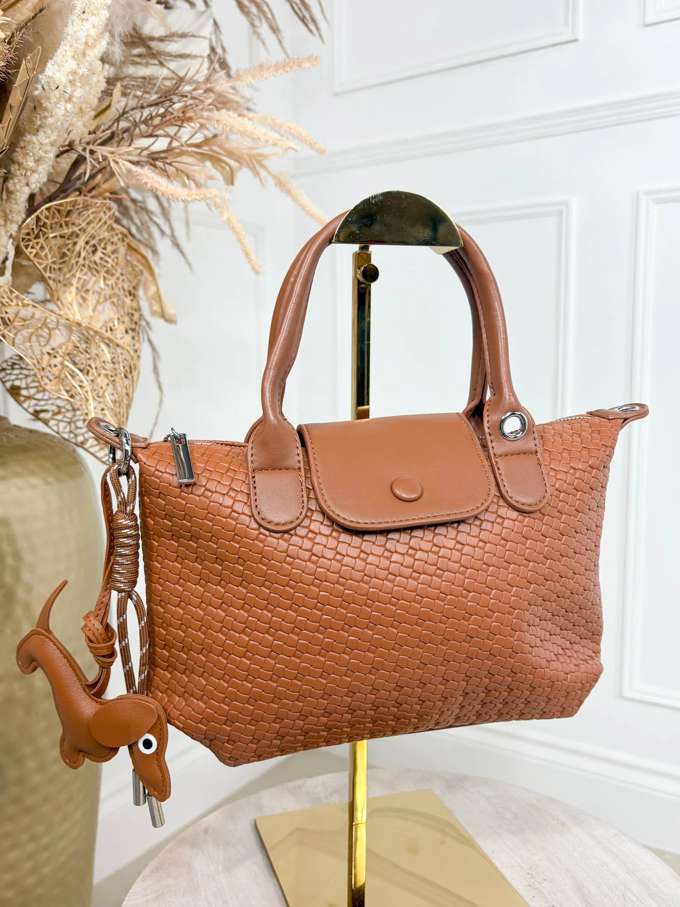 Maisie Woven Bag - Tan
