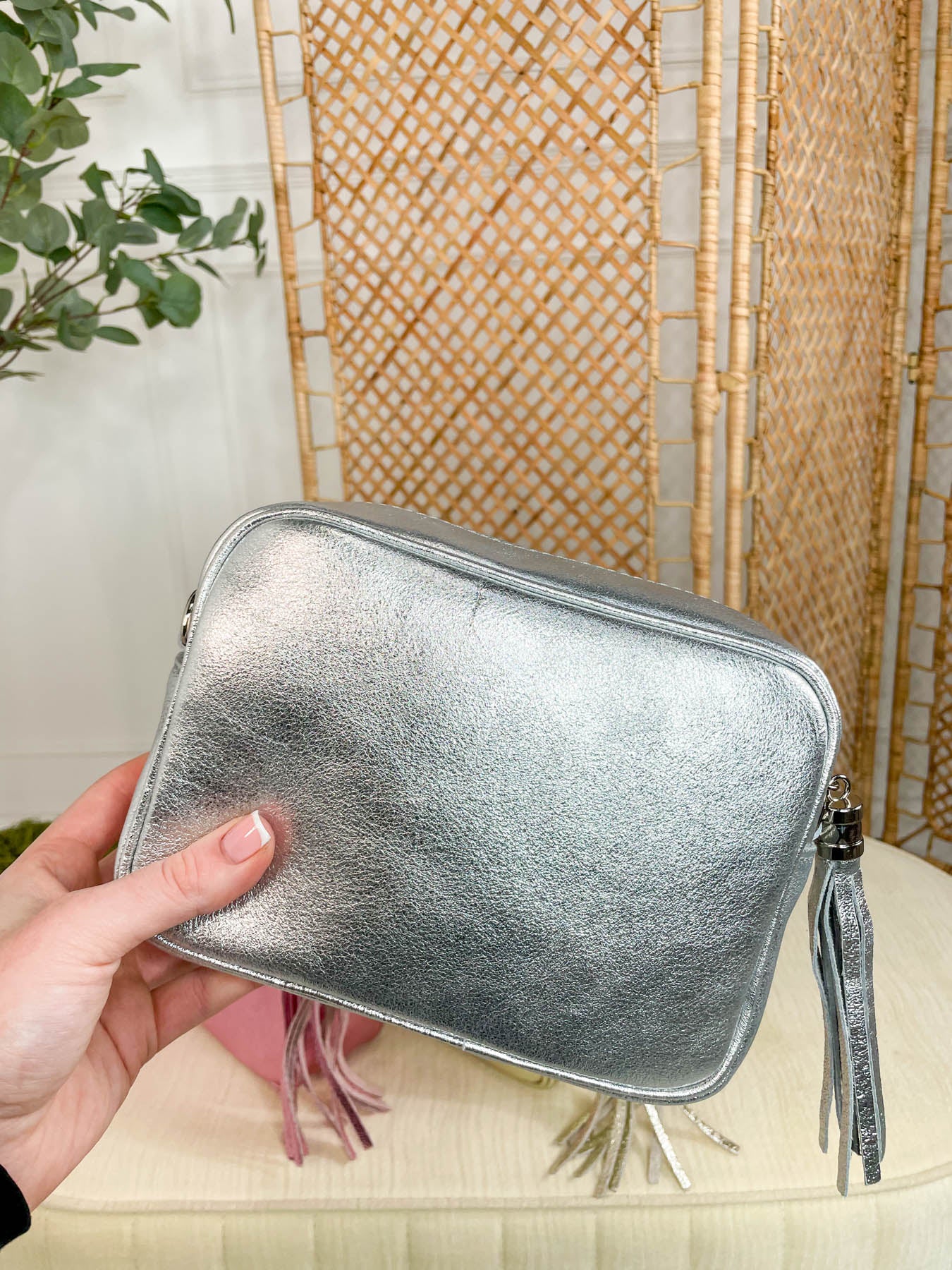 Metallic Leather Camera Bag - 4 Colours - Image 5