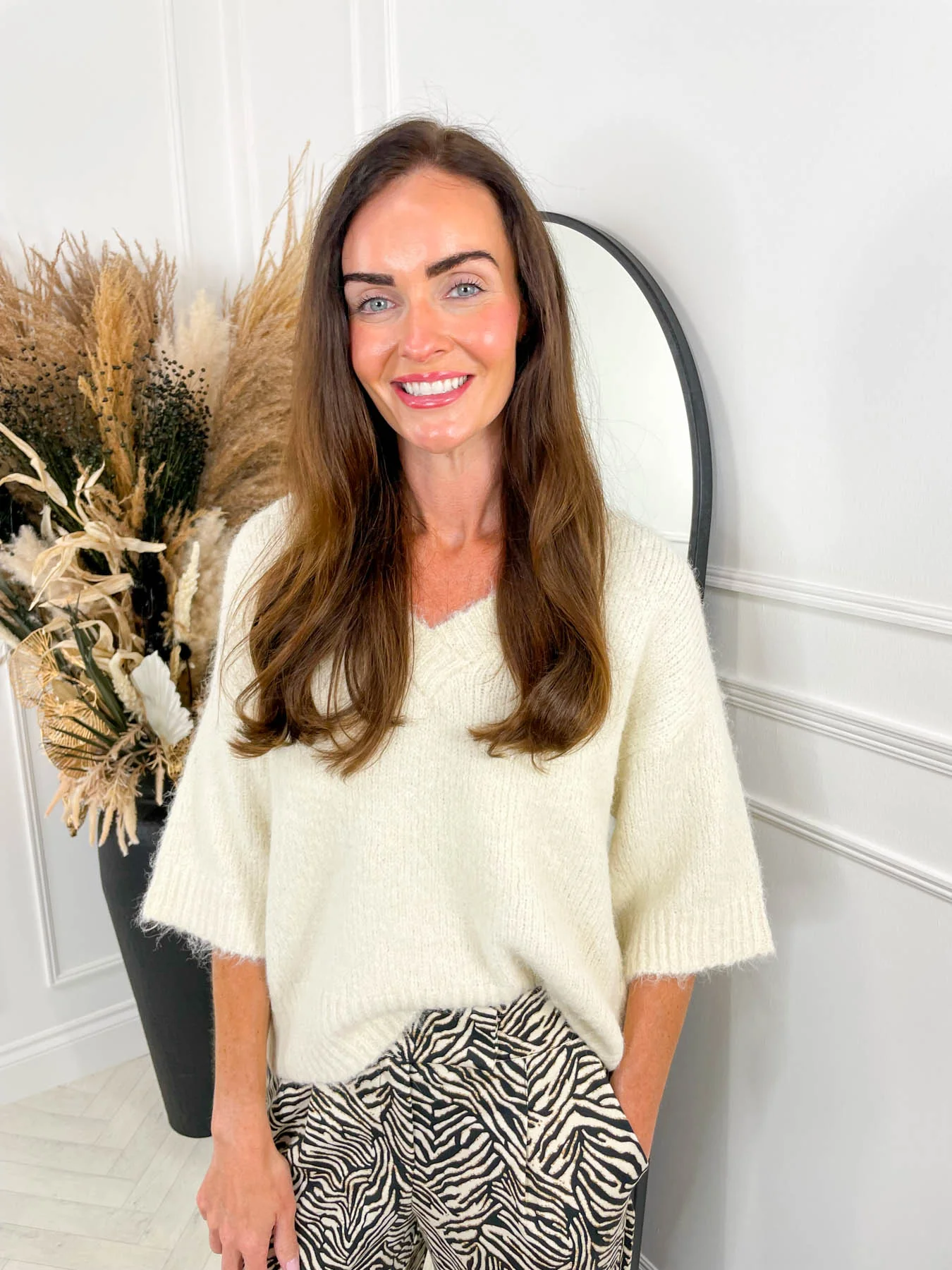 Miller Knitted Jumper- Cream - Image 4
