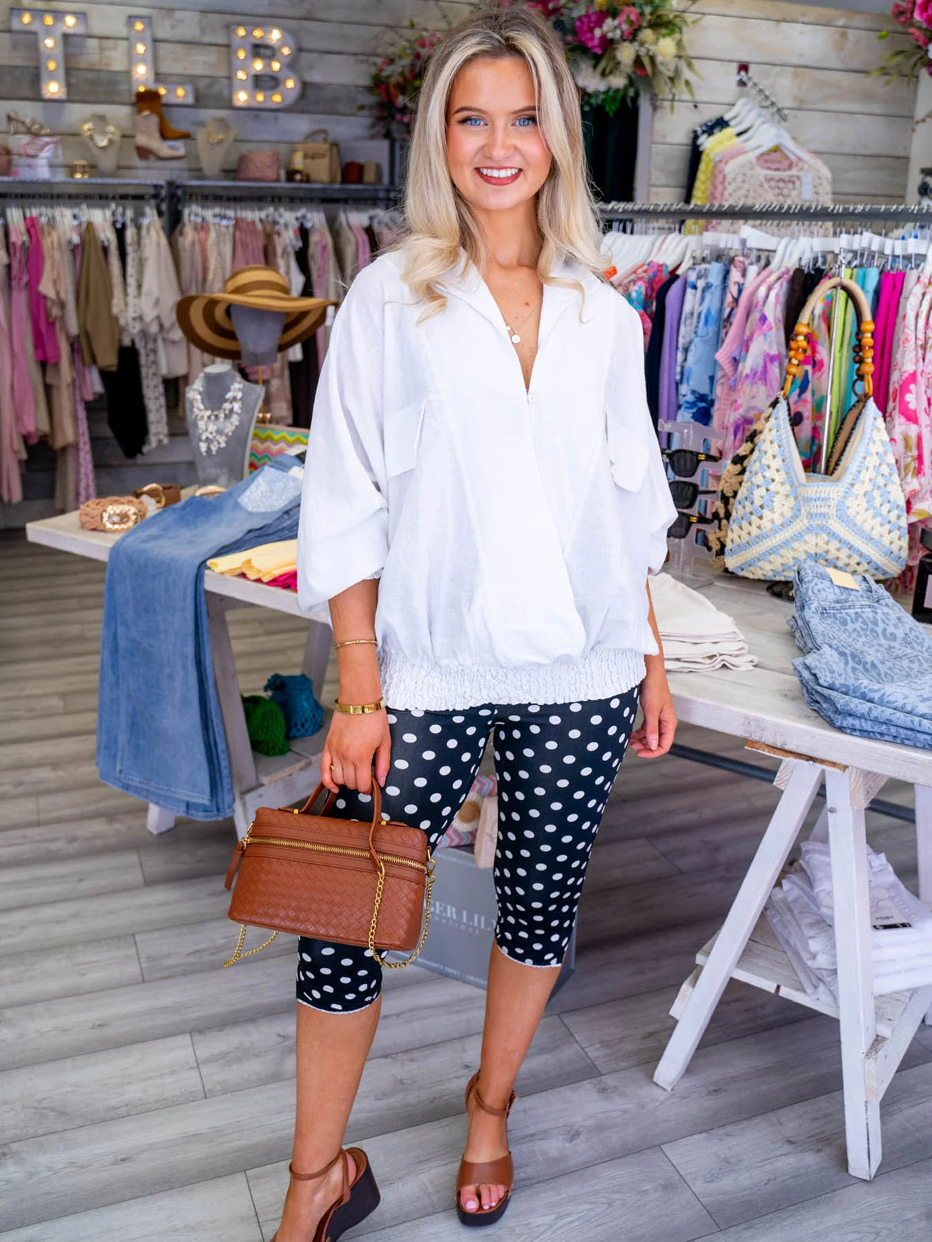 Mimi Linen Blend Oversized Shirt- white - Image 2