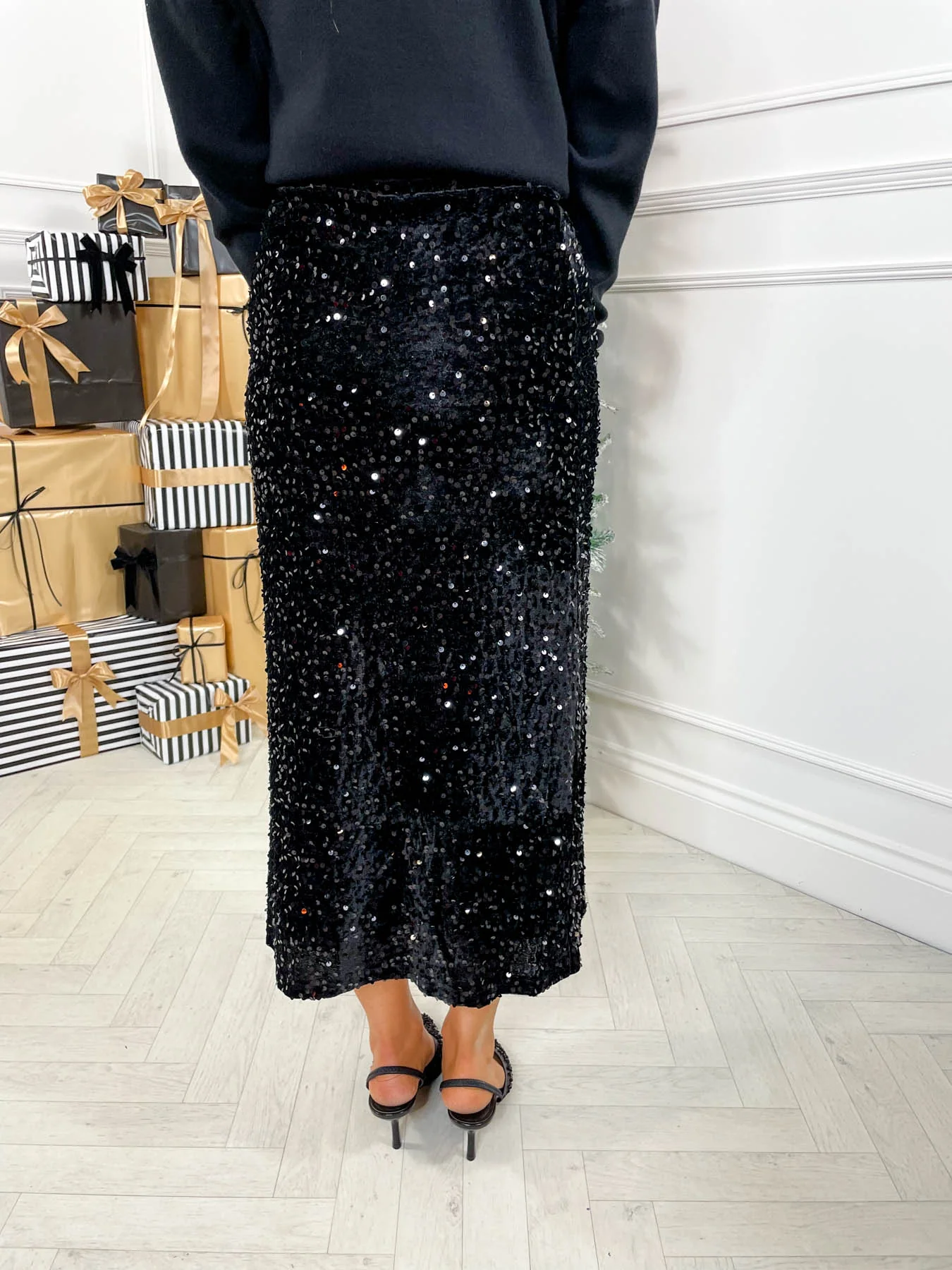 Nova Midi Skirt - Black - Image 5