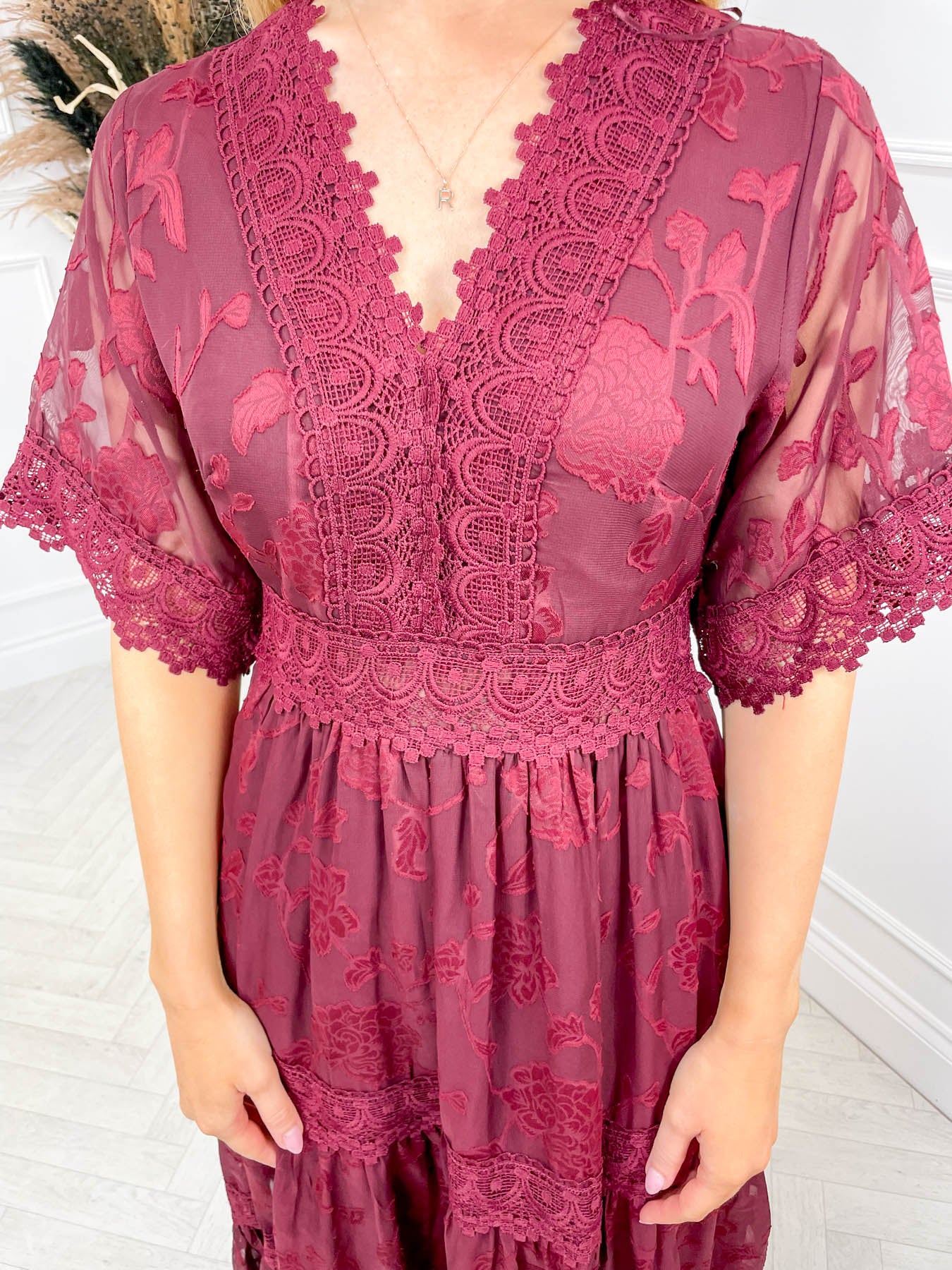 Olive Dress - Wine - Image 4