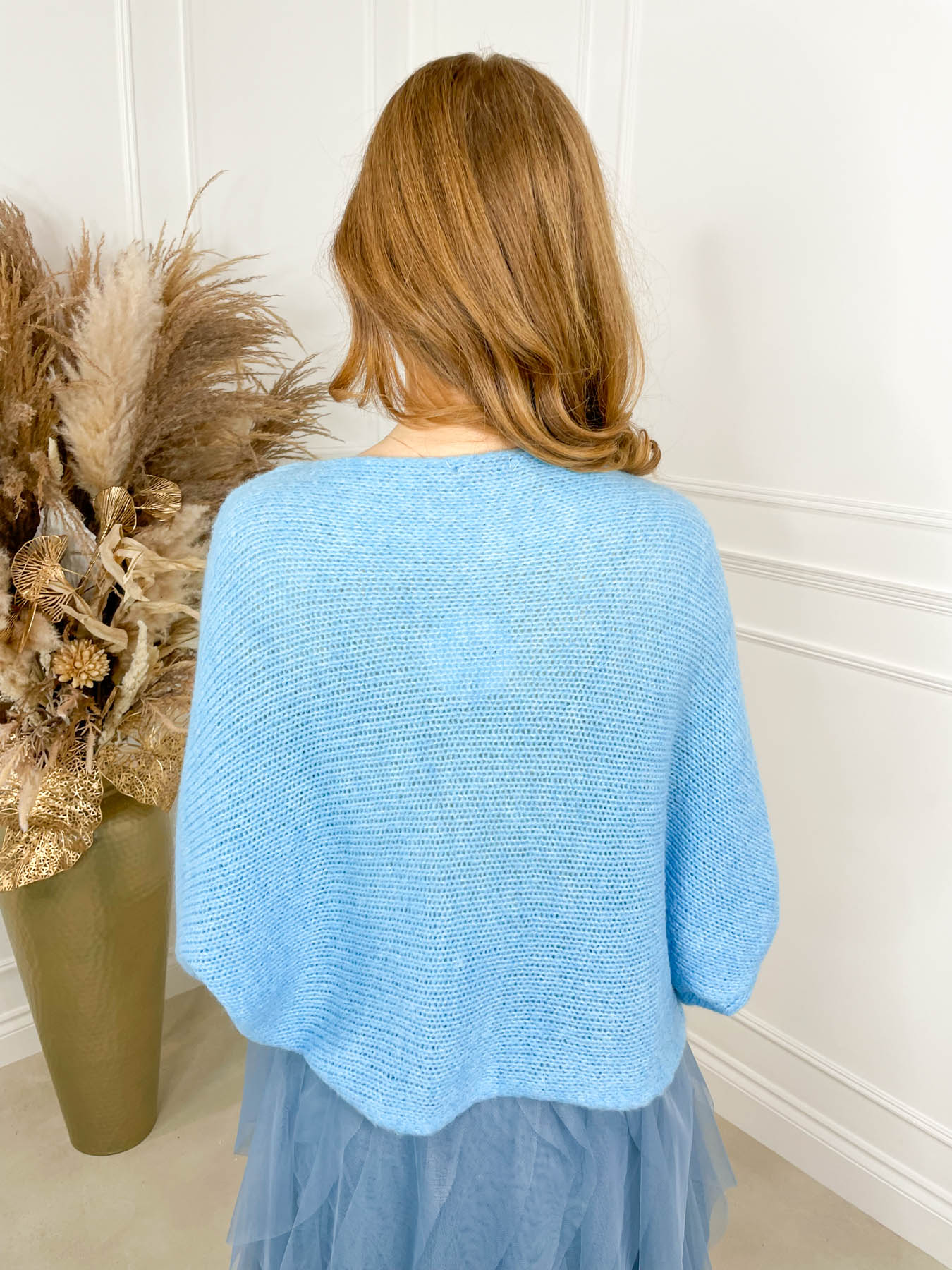 Opal Crossover Knitted Jumper - Blue - Image 5