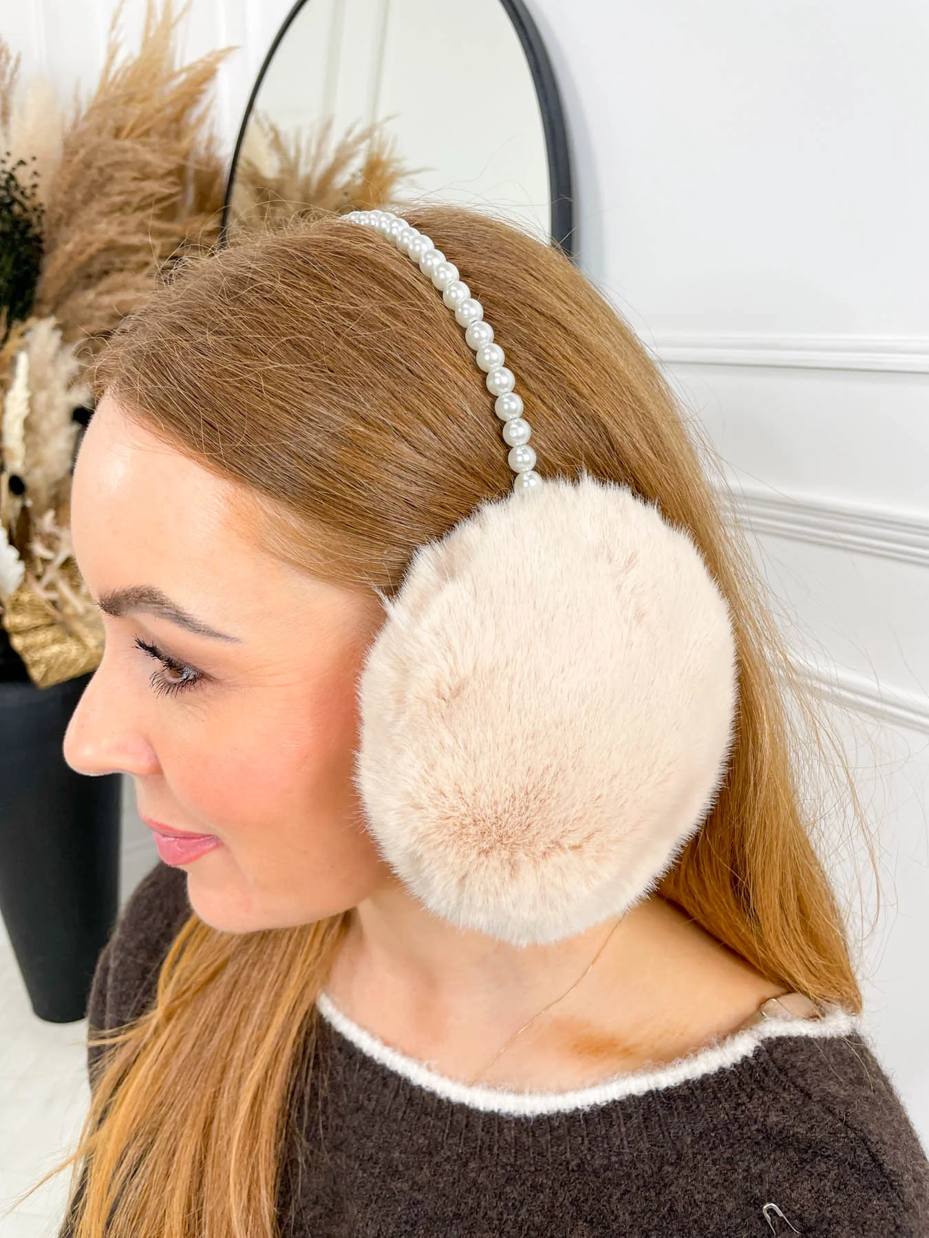 Pearl Ear Muffs - Cream - Image 3
