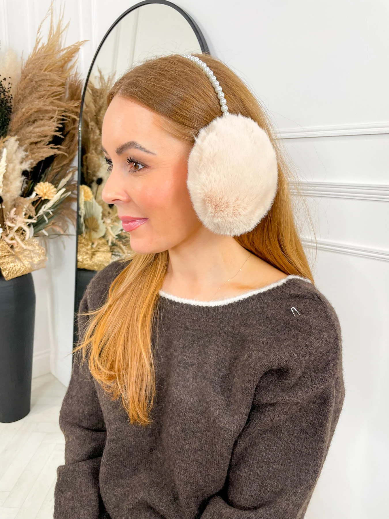 Pearl Ear Muffs - Cream - Image 4