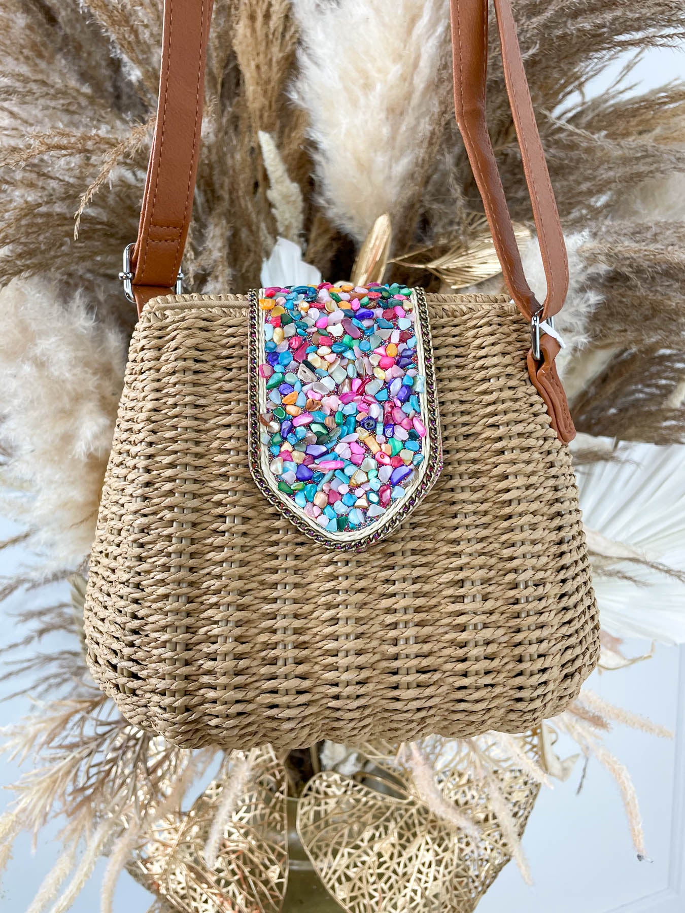 Pebbles Woven Bag - Tan - Image 2