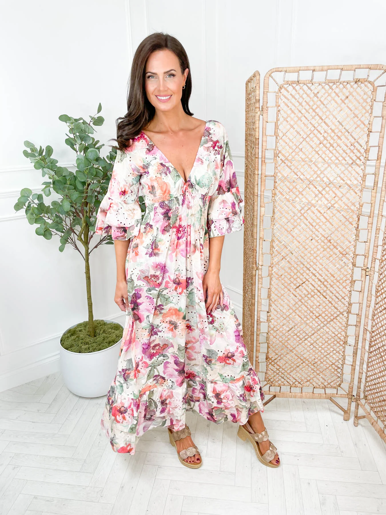 Rihanne Dress - Pink Floral - Image 4