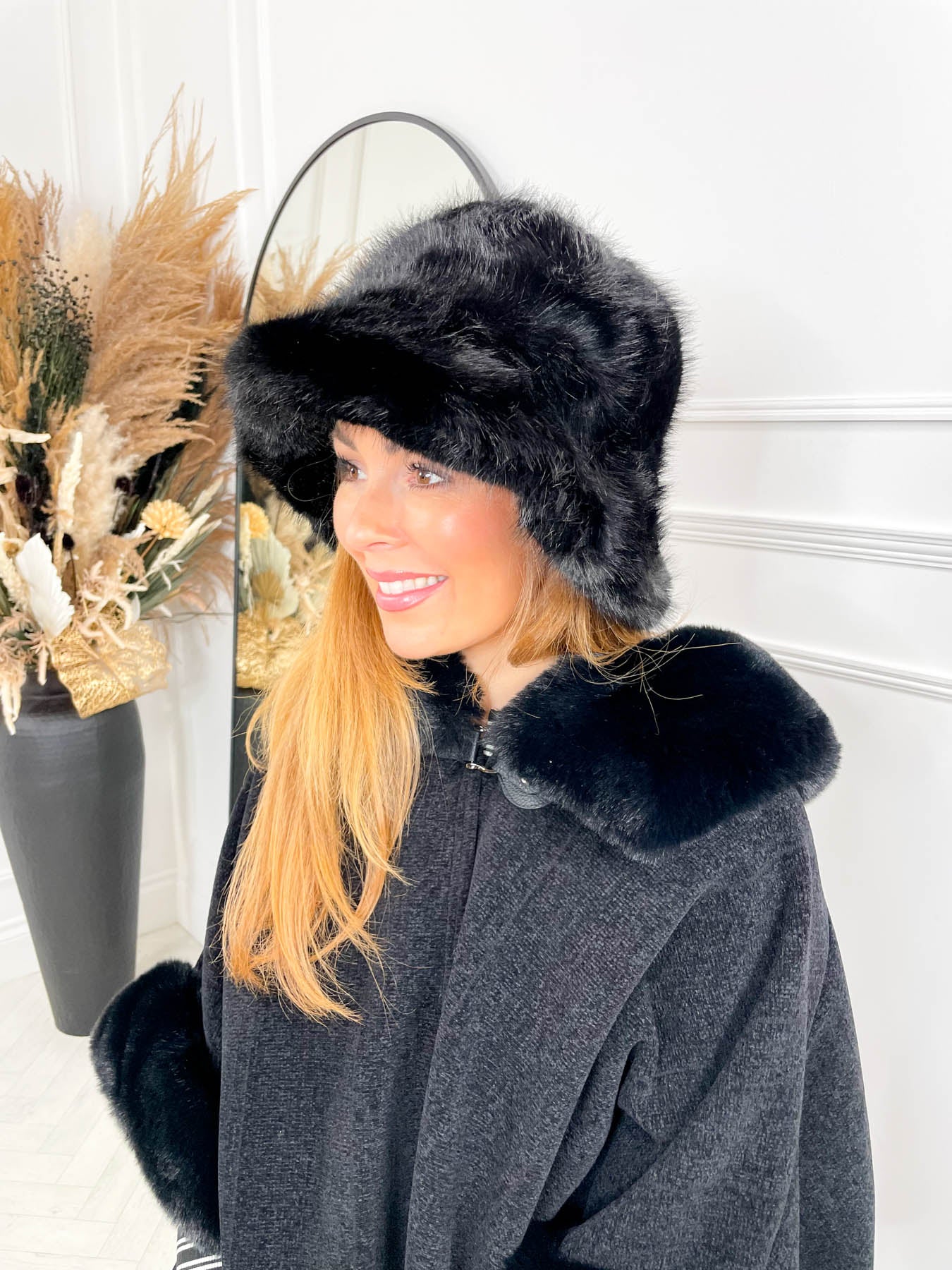Sable Fur Hat - Black - Image 3