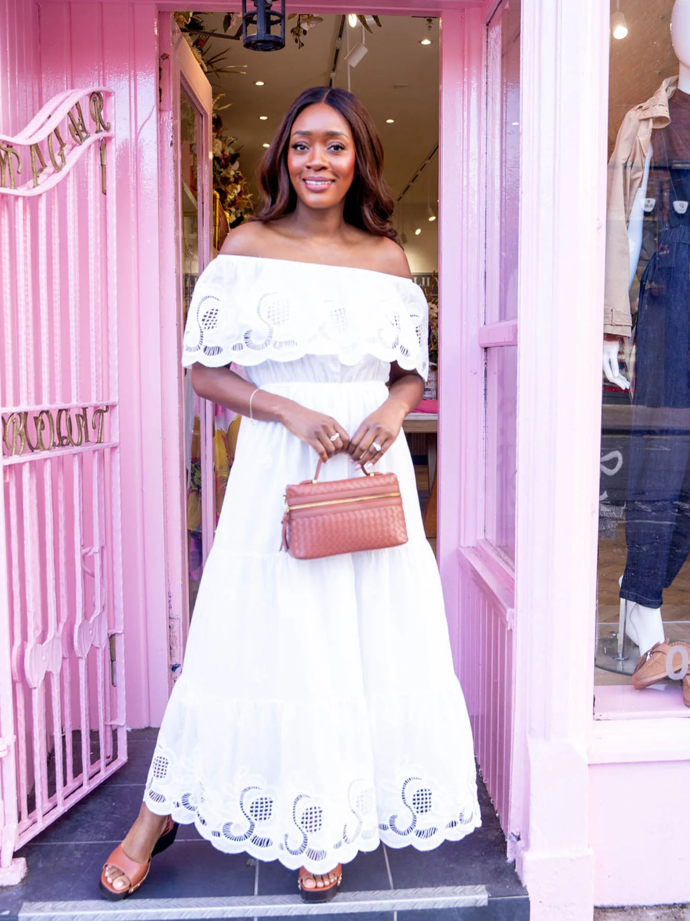 Sienna Bardot Dress - White