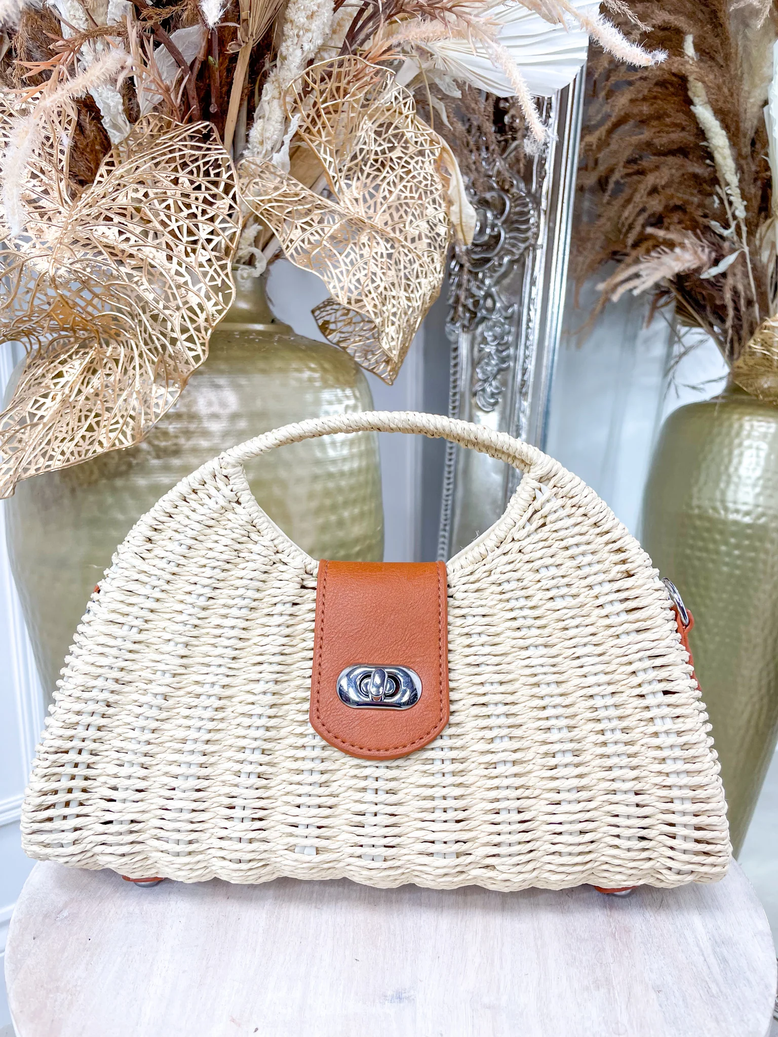 Tilly Woven Bag - Beige