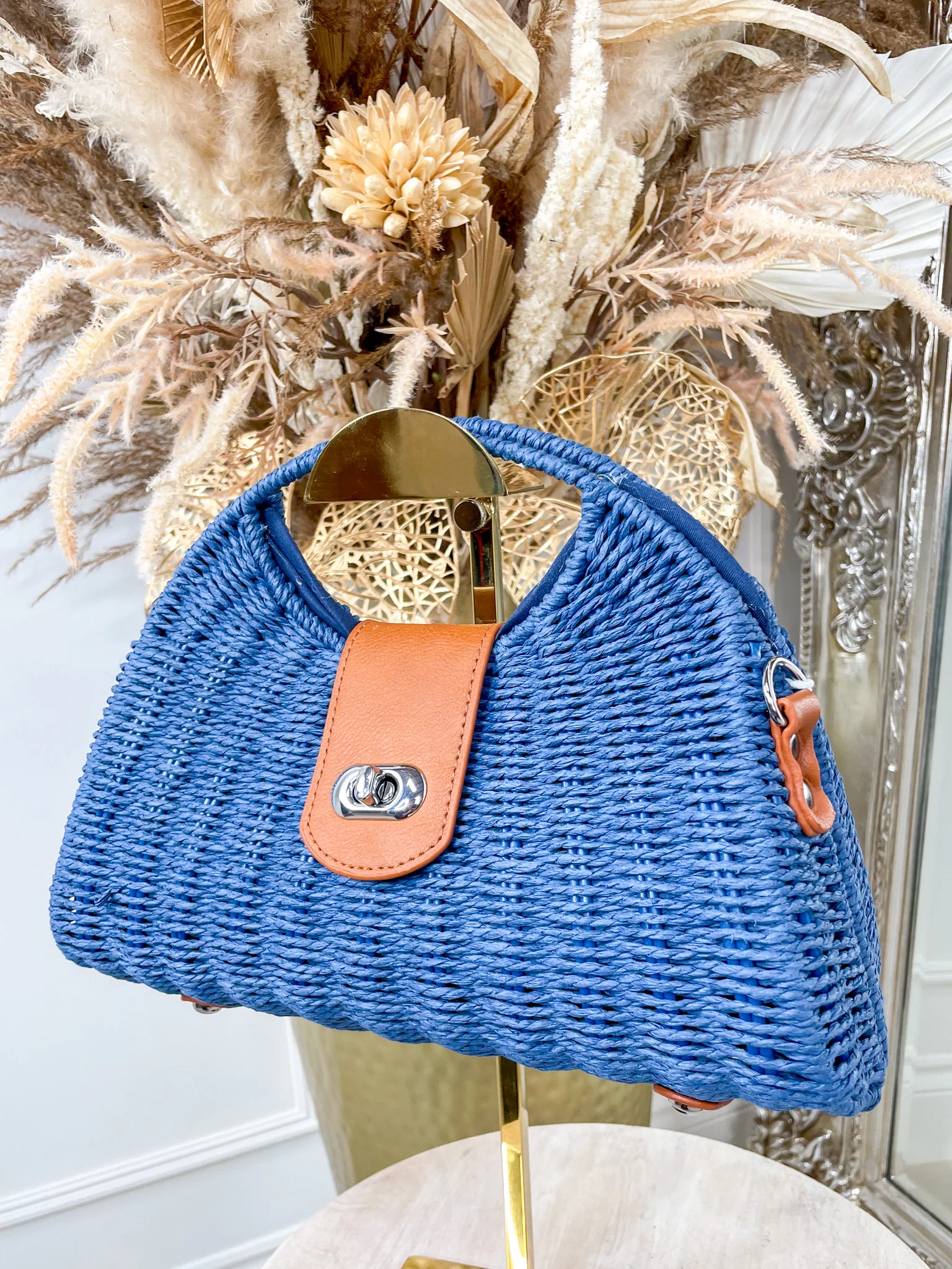 Tilly Woven Bag - Blue - Image 3
