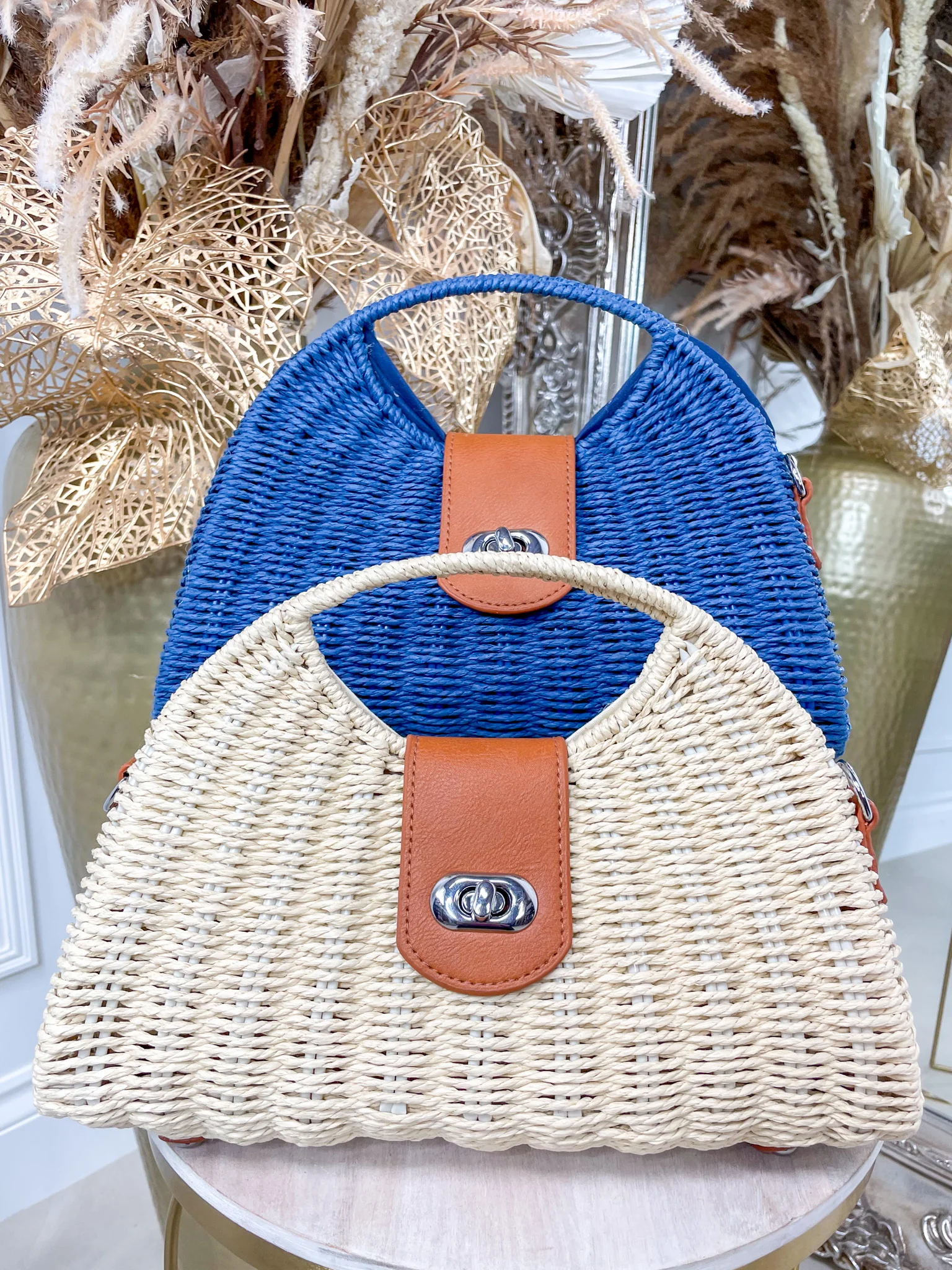 Tilly Woven Bag - Blue - Image 4
