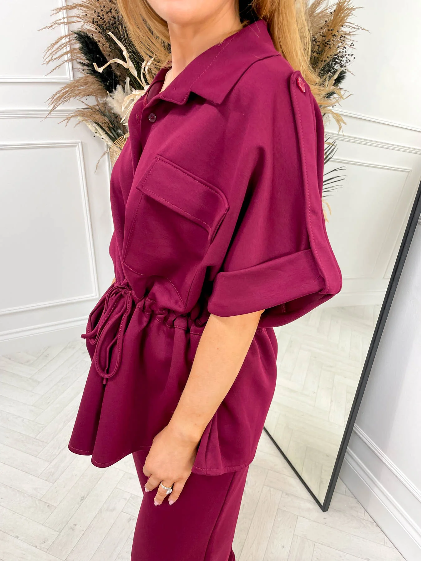 Tiffany Two Piece Set - Burgundy - Image 10