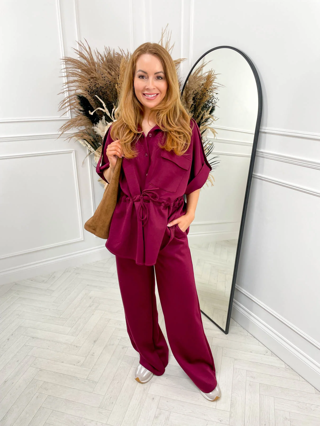 Tiffany Two Piece Set - Burgundy - Image 6