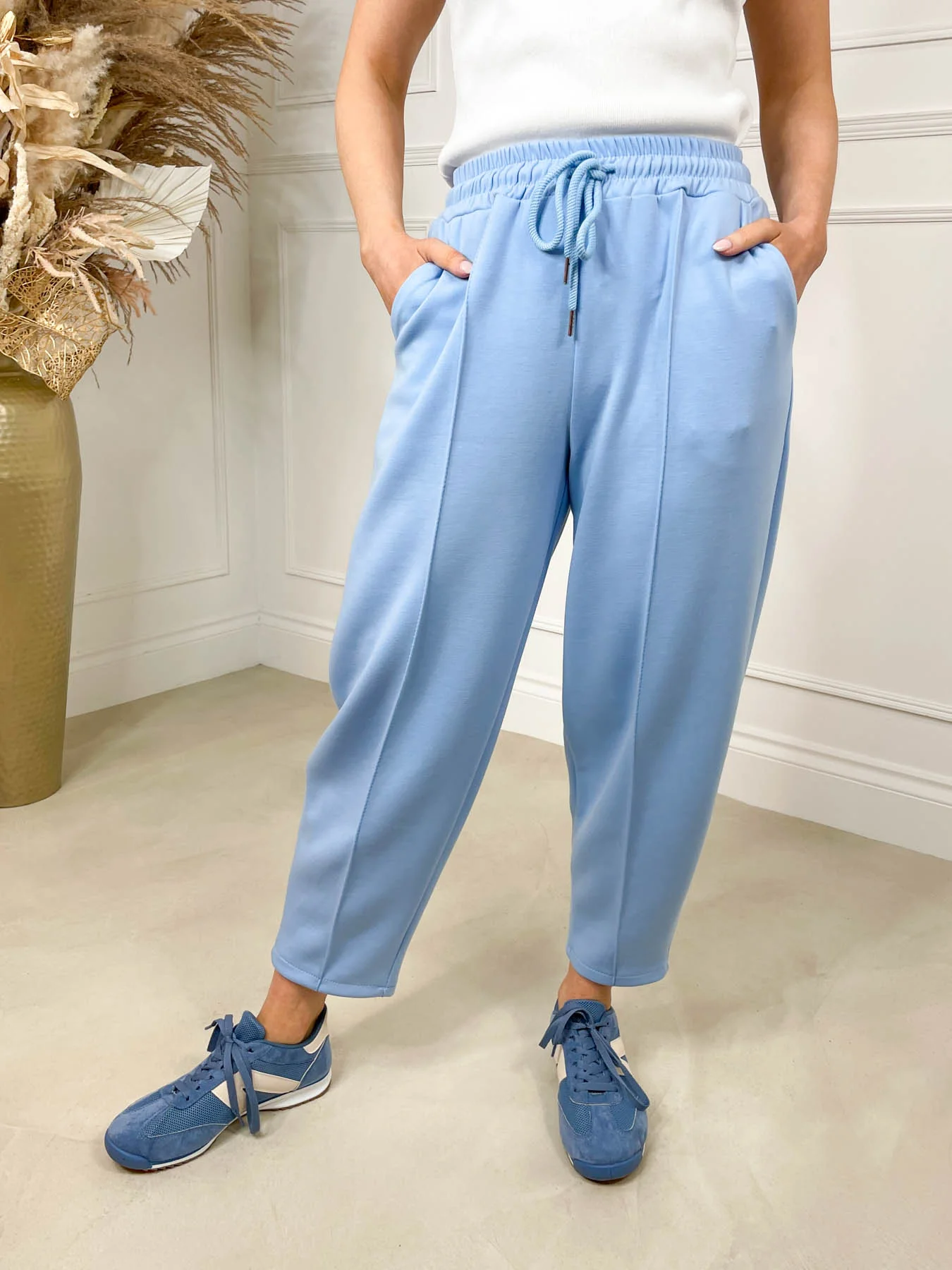 TLB Barrel Leg Jogger - Baby Blue - Image 2