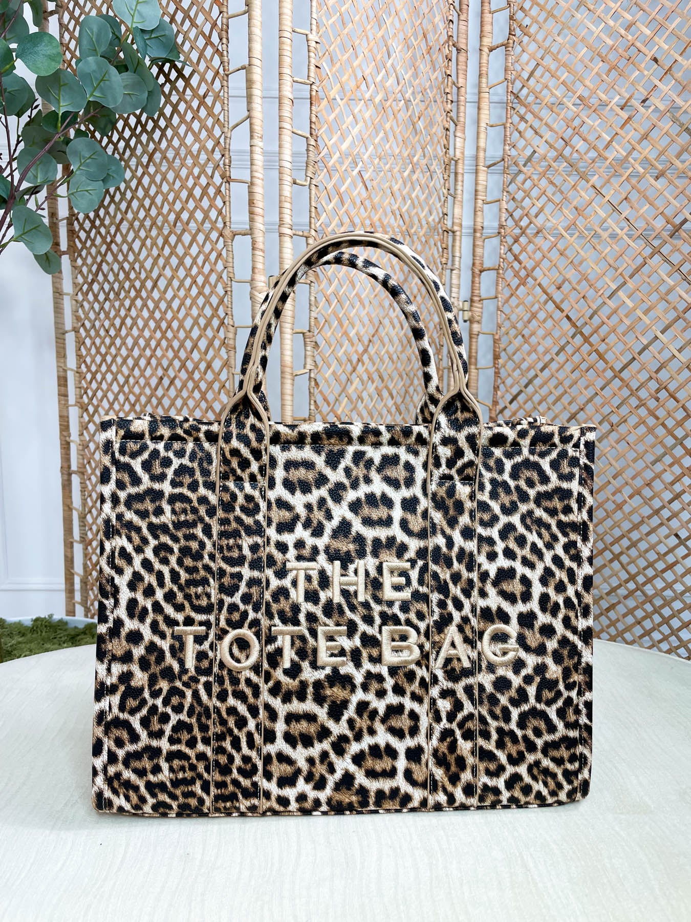 Tora Tote Bag Leopard - 2 Colours - Image 4