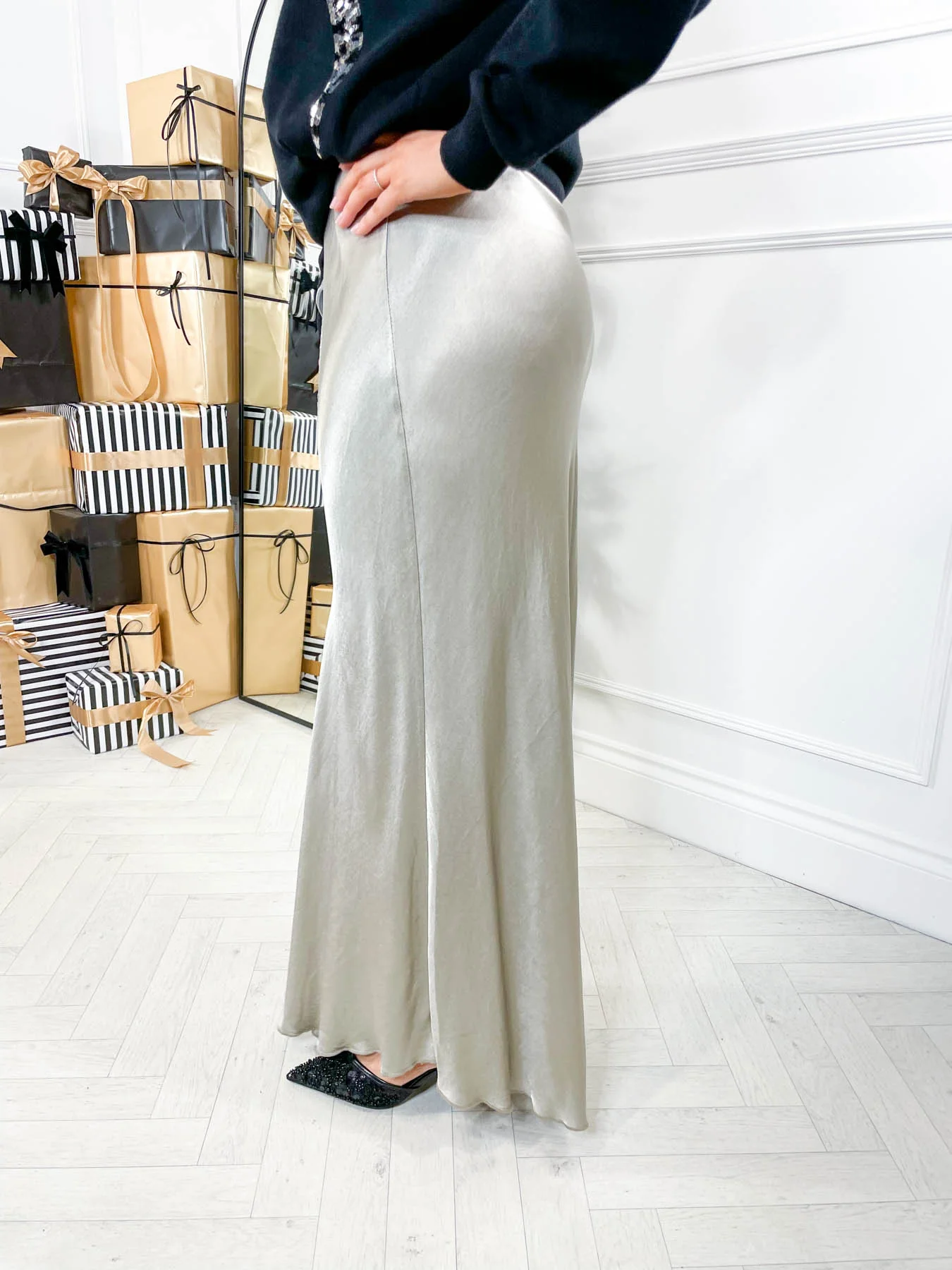 Vivienne Maxi Skirt - Silver - Image 5