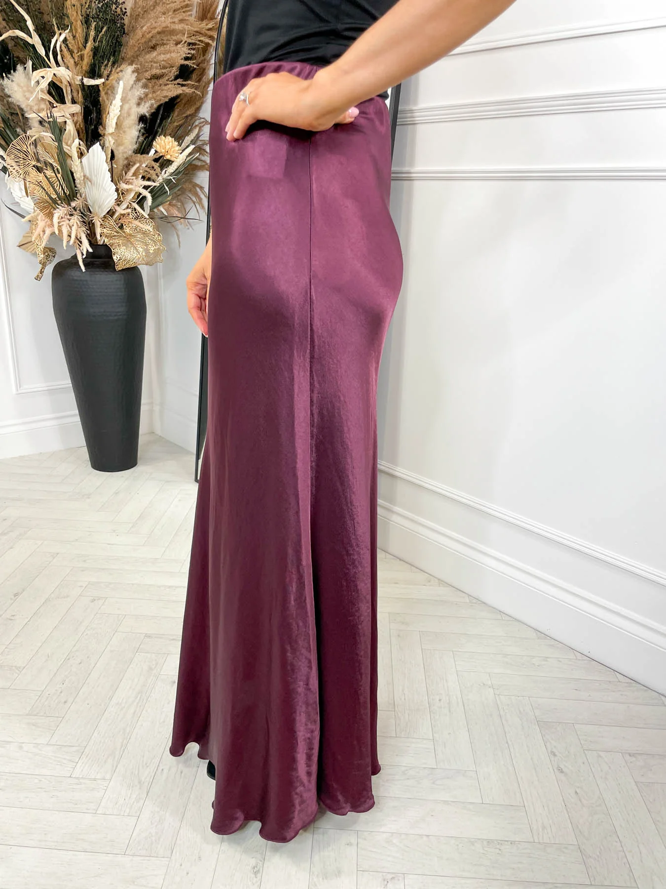 Vivienne Maxi Skirt - Burgundy - Image 3