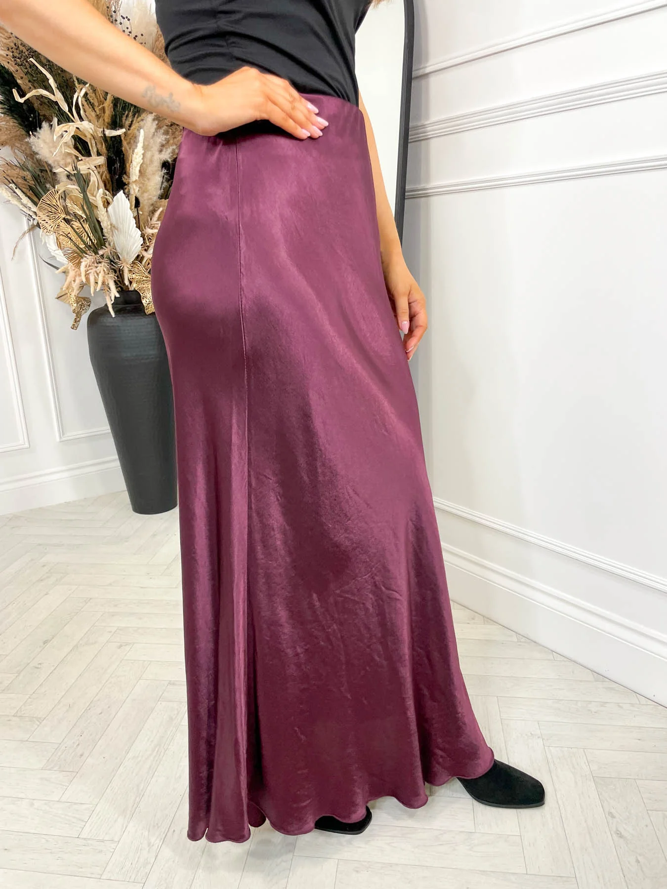 Vivienne Maxi Skirt - Burgundy - Image 5