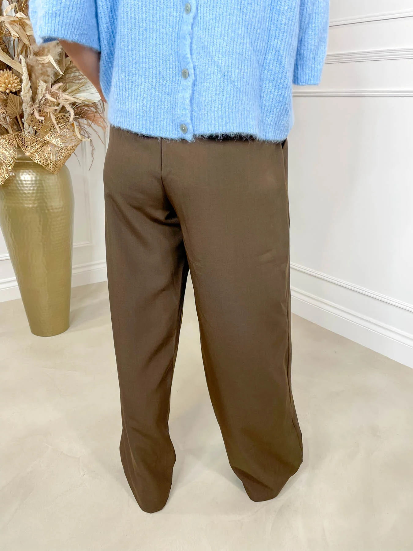 Wrap Trouser - Chocolate - Image 6